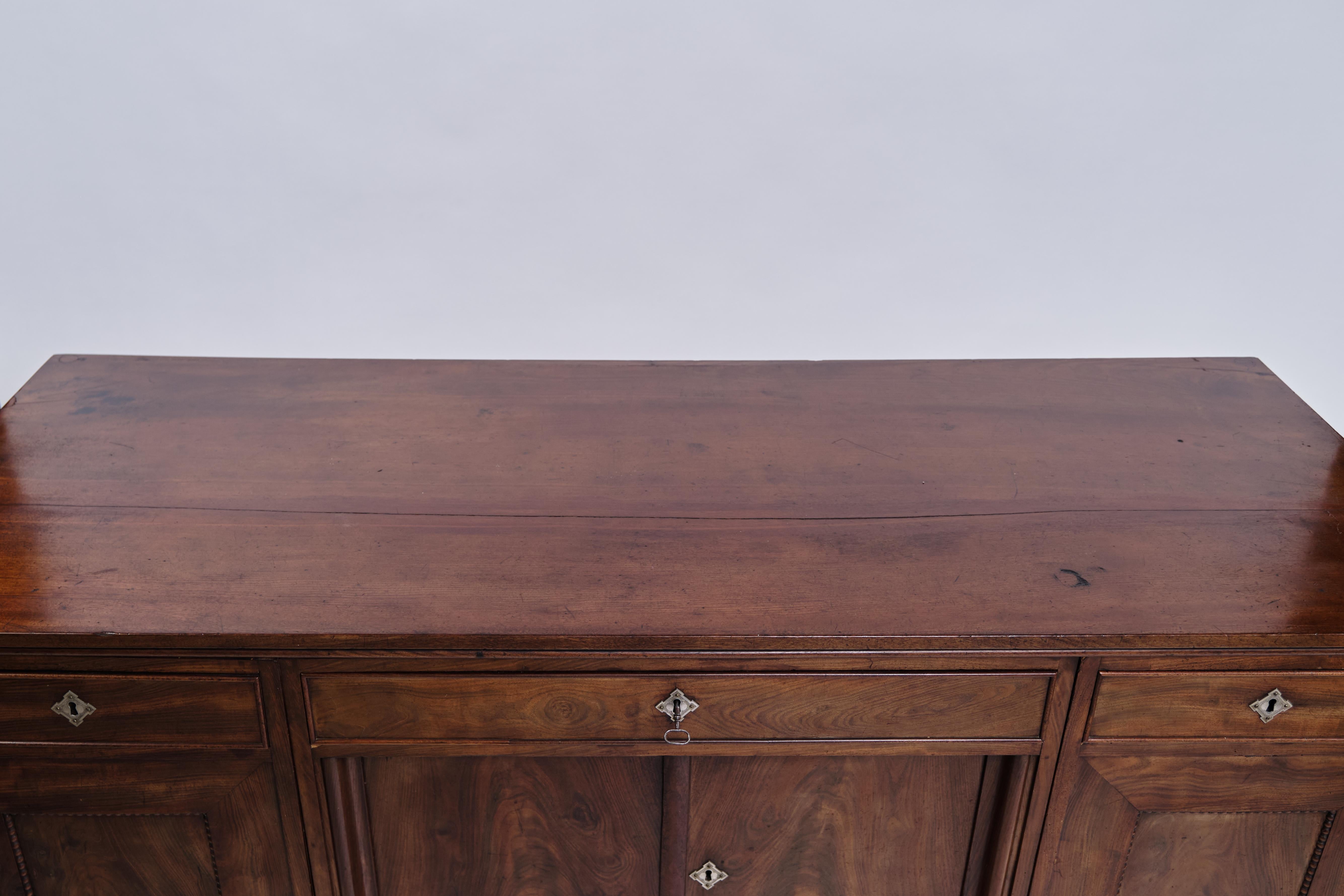 Victorian Desk In English Style Made In Hand Polished Mahogany From 1860s For Sale