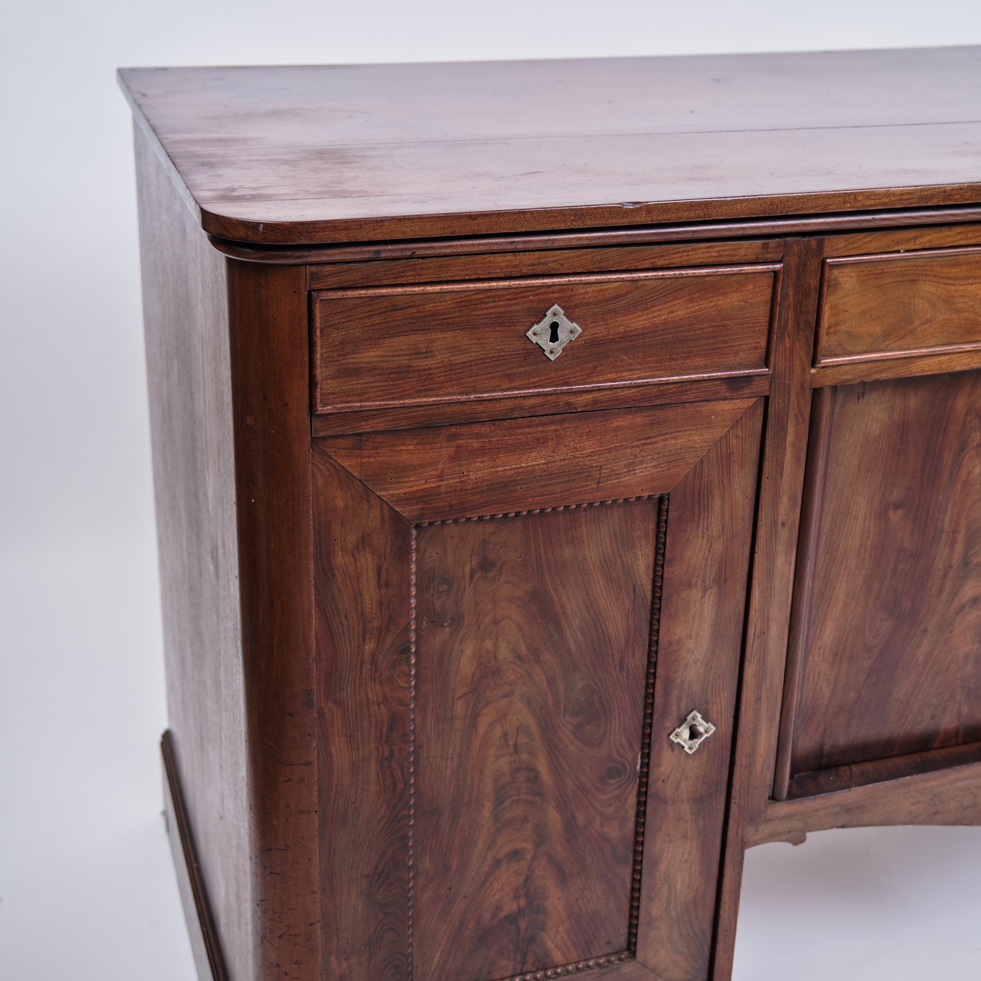 Mid-19th Century Desk In English Style Made In Hand Polished Mahogany From 1860s For Sale