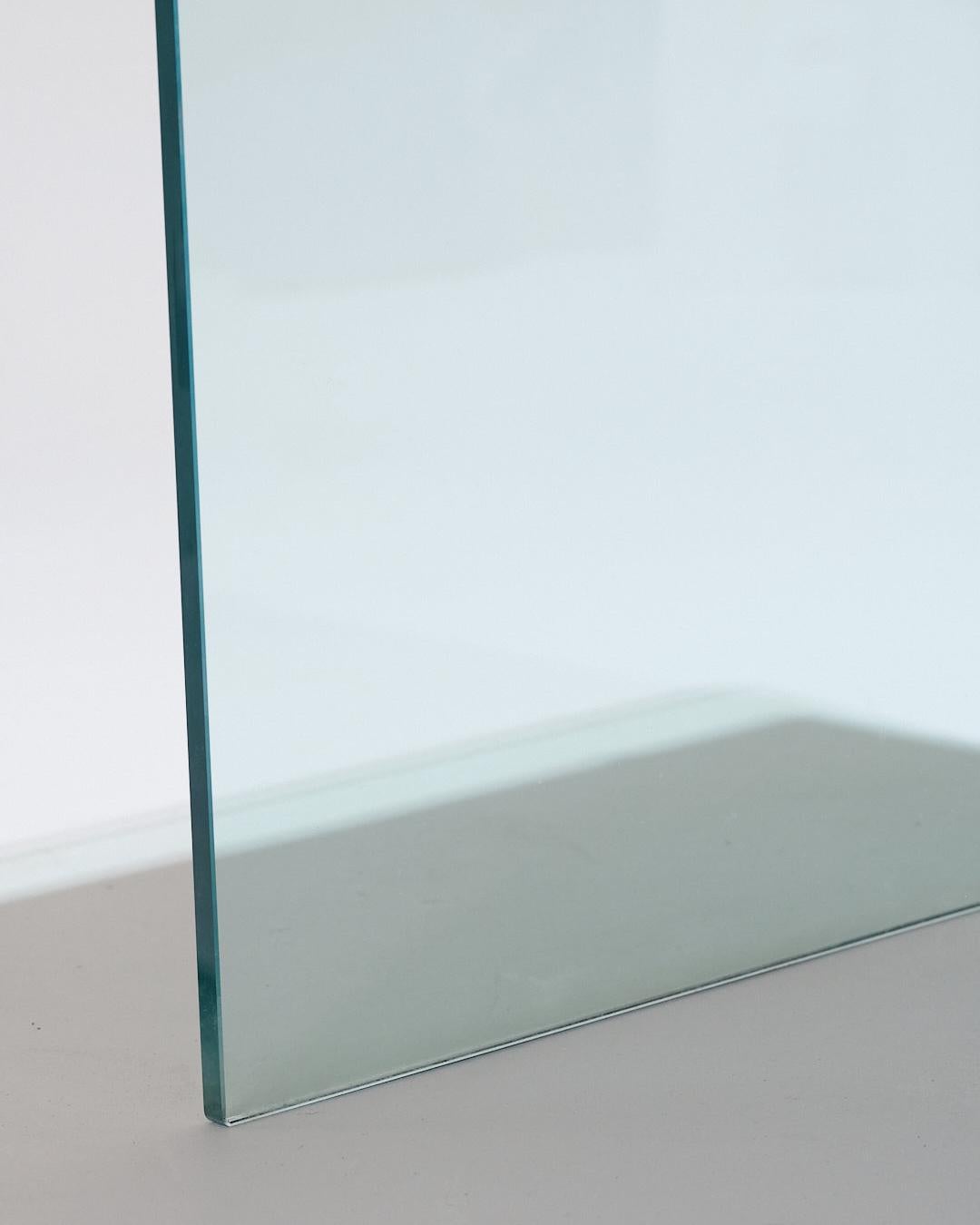 Schreibtisch aus Glas und Holz von Artelano, 1980er im Angebot 7