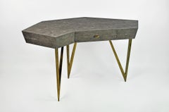 Desk in Grey Shagreen by Ginger Brown