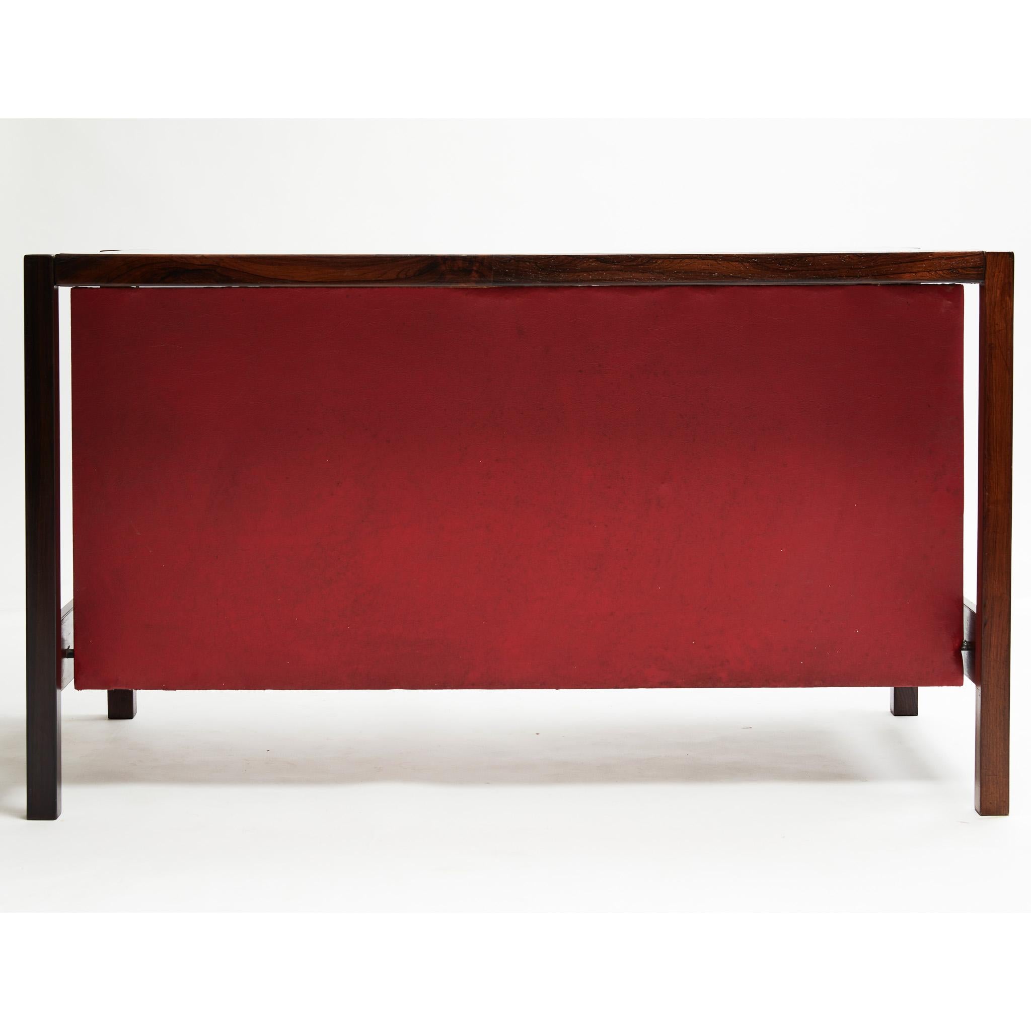 Moderner Schreibtisch aus Hartholz von Jorge Zalszupin für L'Atelier, ca. 1960er Jahre im Zustand „Gut“ im Angebot in New York, NY