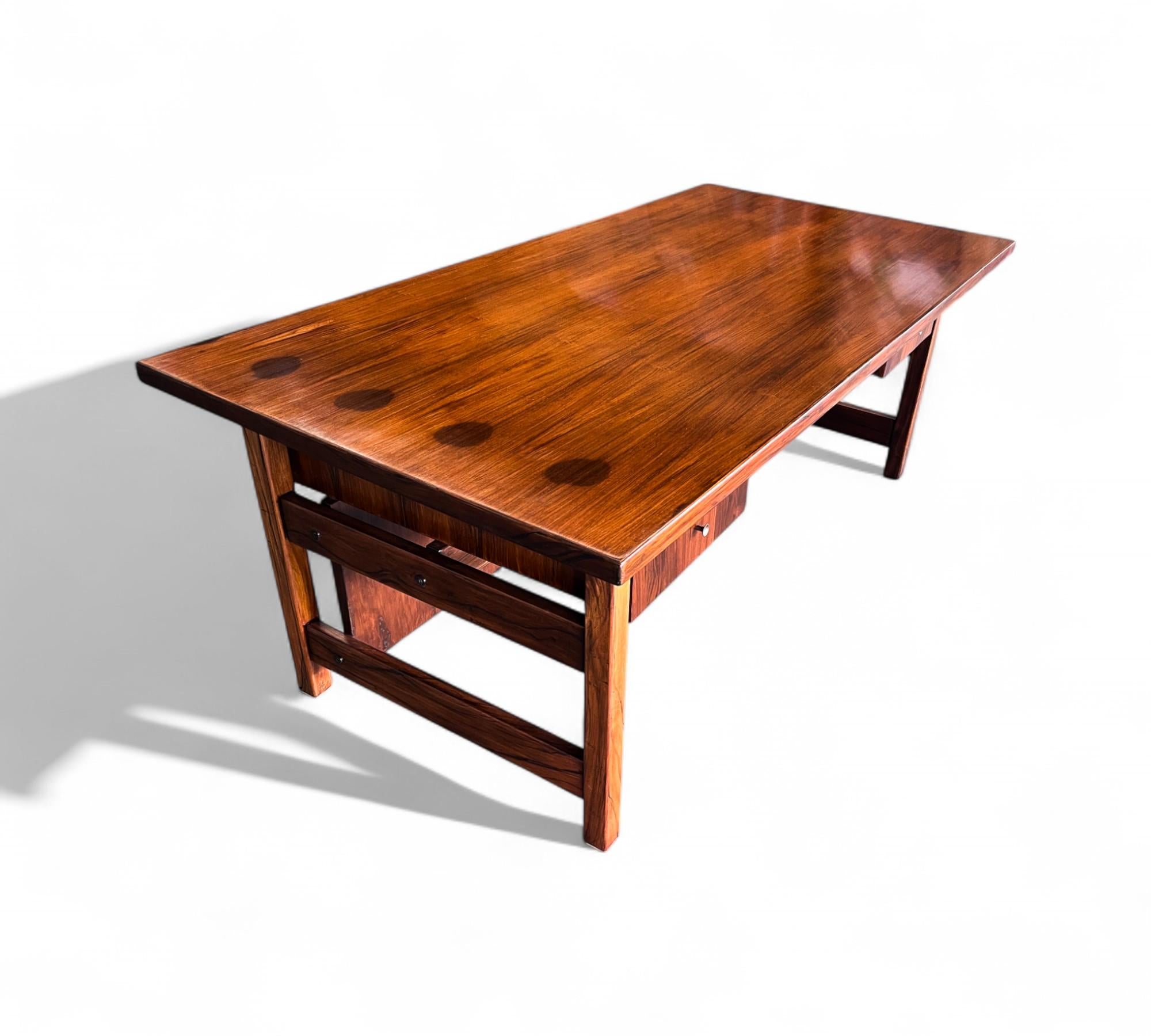 Brazilian Desk in Hardwood with Two drawers, Unknown, 1960s - Lot 875 For Sale