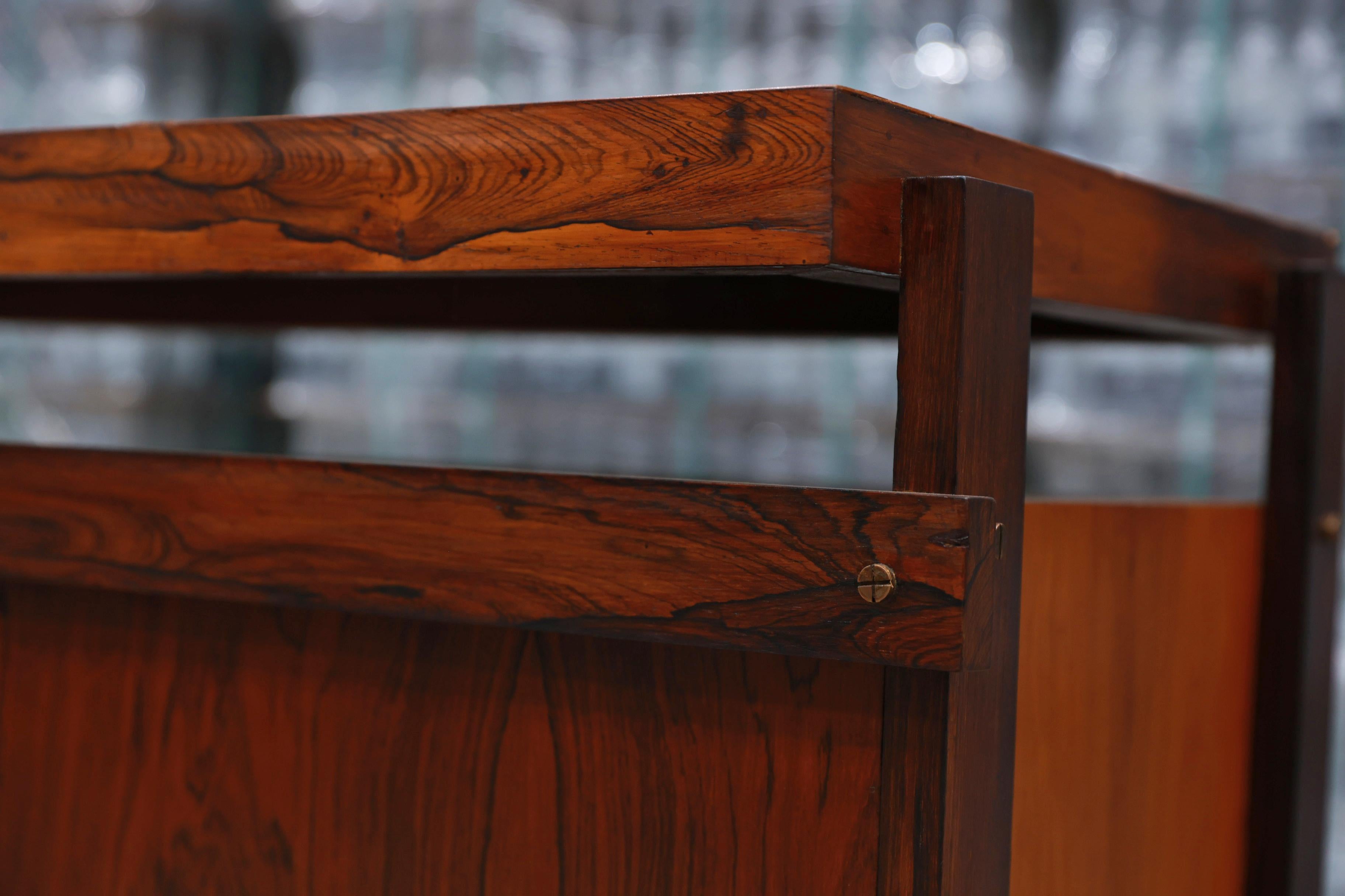 Desk in Hardwood with Two Shelves by Fatima, 1960s, Brazil 4