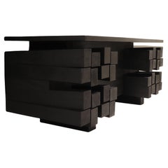 Desk in Iroko wood by Arno Declercq
