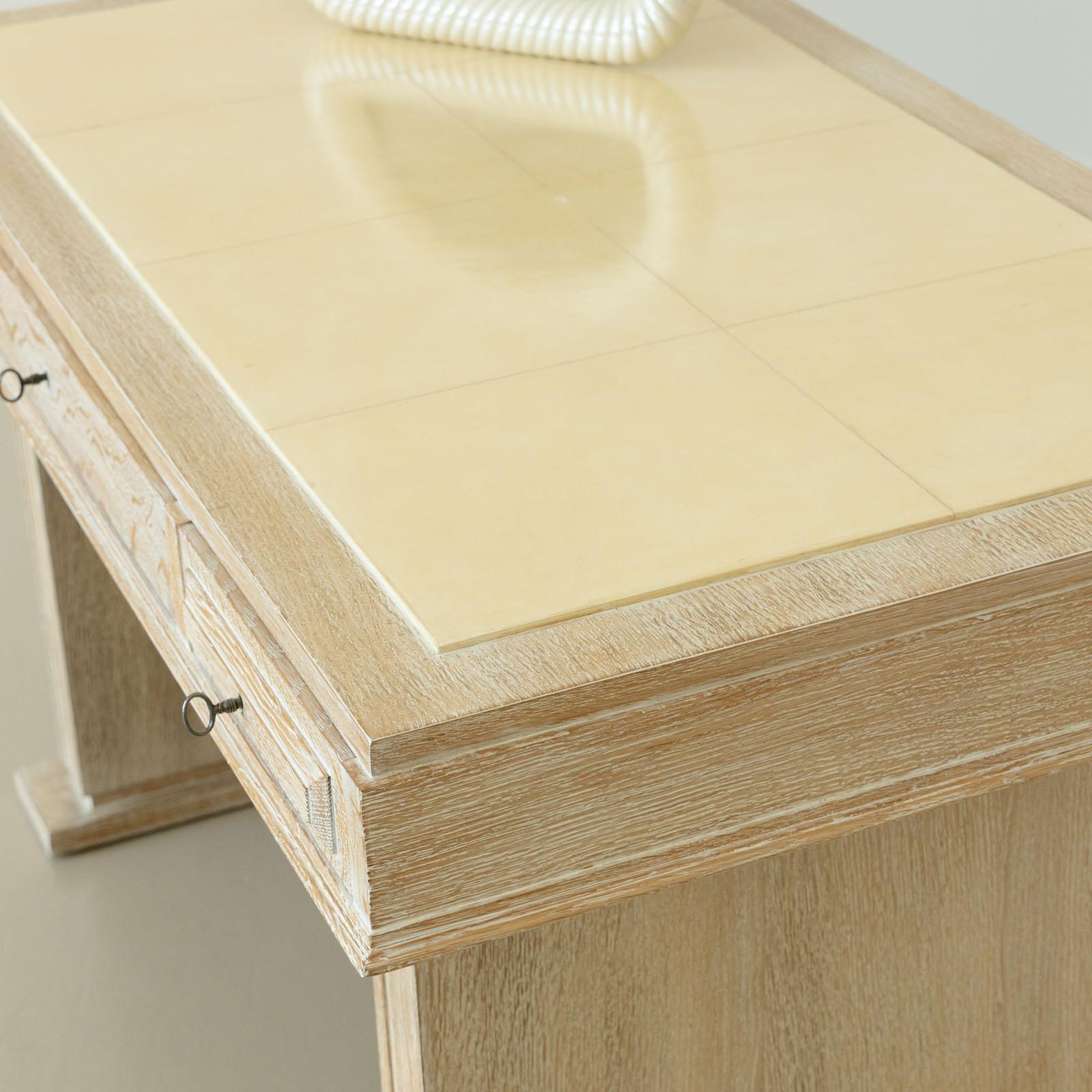 Desk in limed Oak, France, Mid-20th Century 1