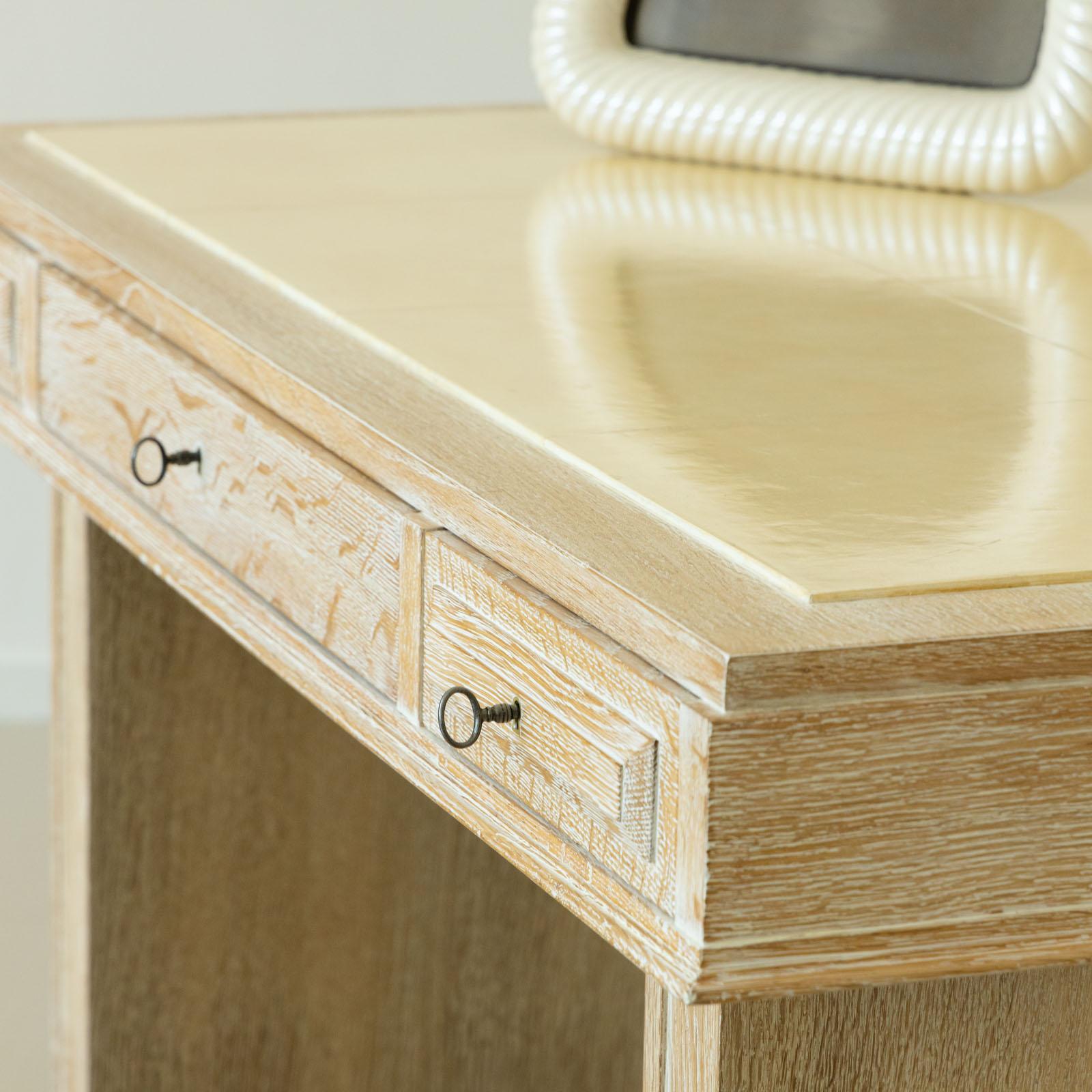 Desk in limed Oak, France, Mid-20th Century 4
