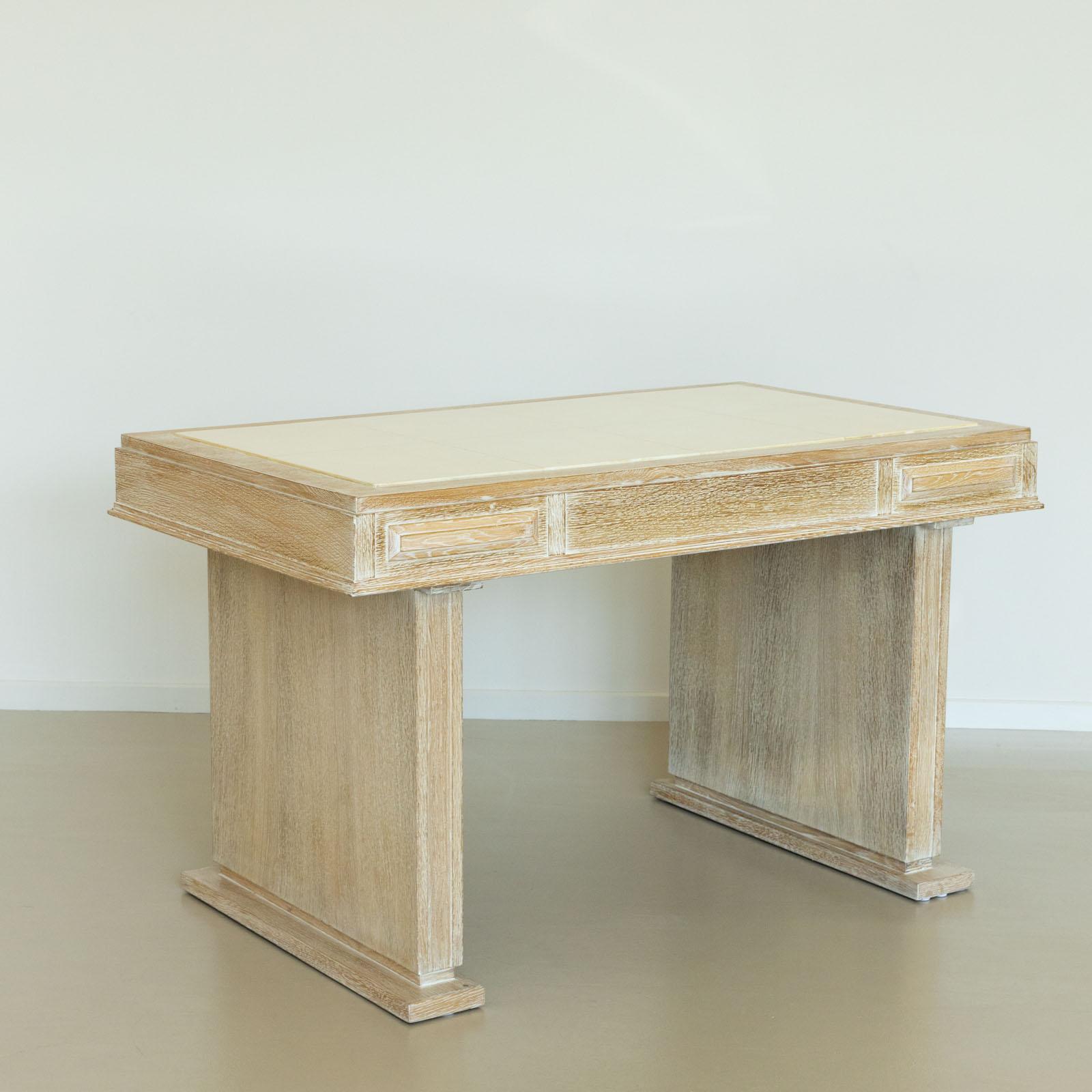 Desk in limed Oak, France, Mid-20th Century 5