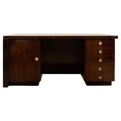 Antique Desk in Macassar Ebony by Bruno Paul for Deutsche Werkstätten Hellerau