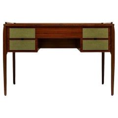 Desk In Mahogany Veneer In the Style of Gio Ponti, Italy 1950
s