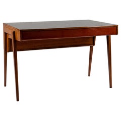 Desk in Mahogany Veneer with Compass Legs, 1950s