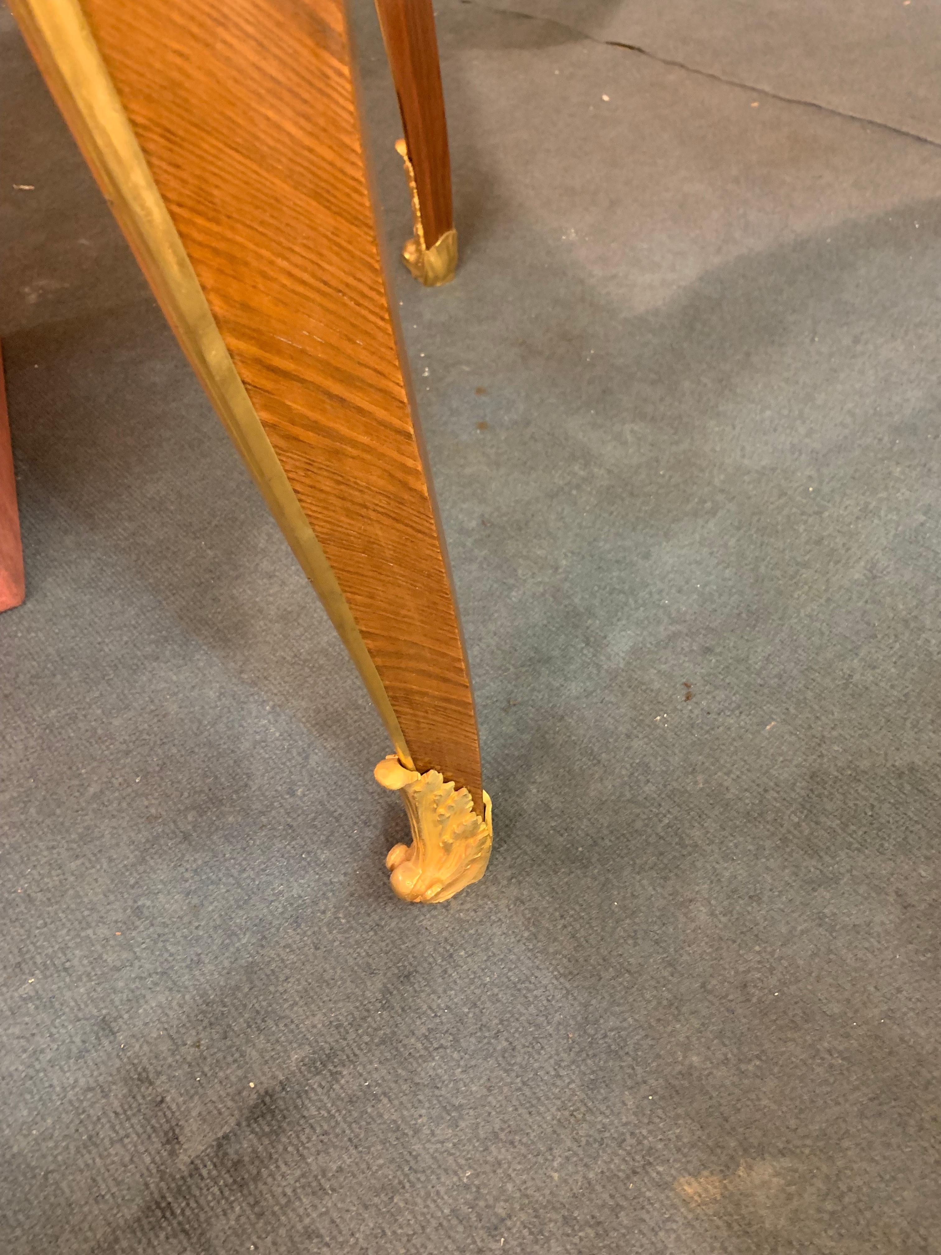 Desk  marquetry with Ormolu Bronze by F.Linke In Good Condition For Sale In Los Angeles, CA