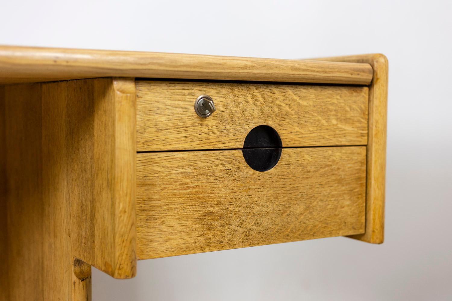 Oak Desk in oak, 1970s For Sale