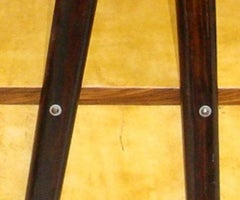 Desk in Parchment "Leather" and Wood from the 50s, France