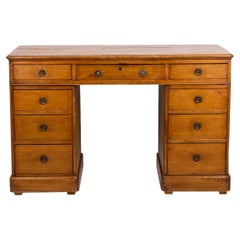 Desk in Pine with Two-Pedestal, circa 1880