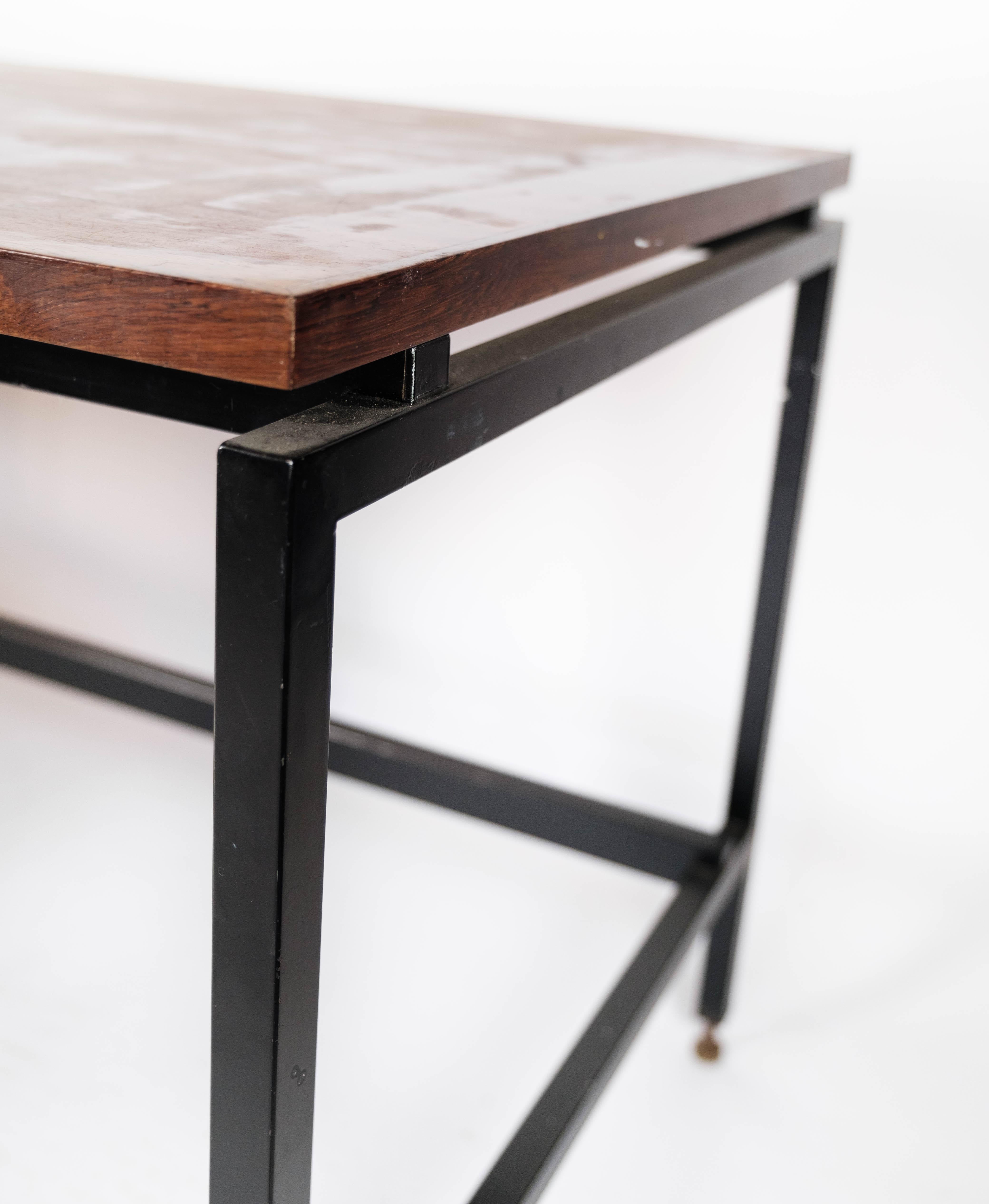 Desk in Rosewood and Legs in Metal, of Danish Design, 1960s For Sale 3