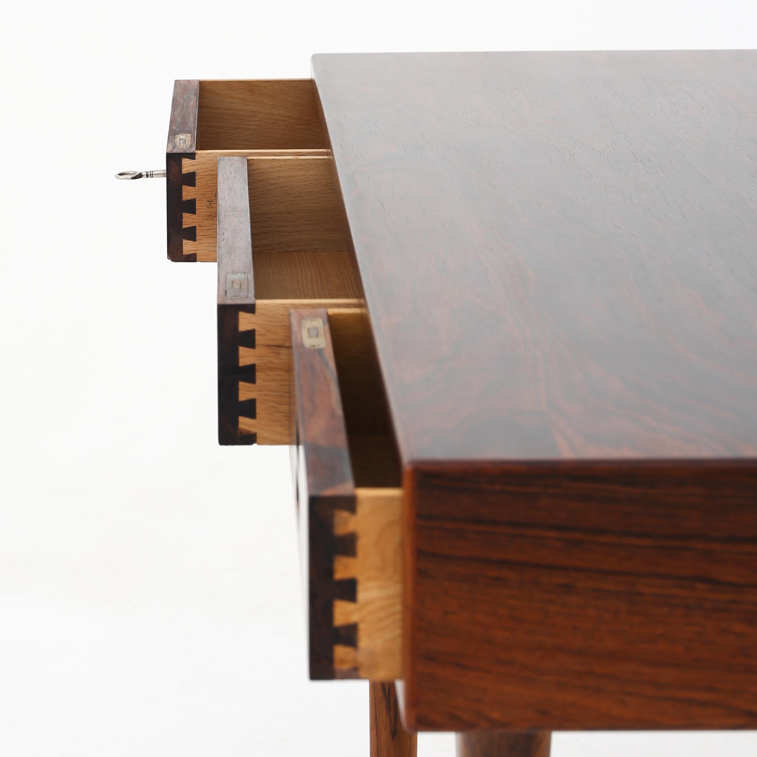 Lacquered Desk in Rosewood by Nanna Ditzel