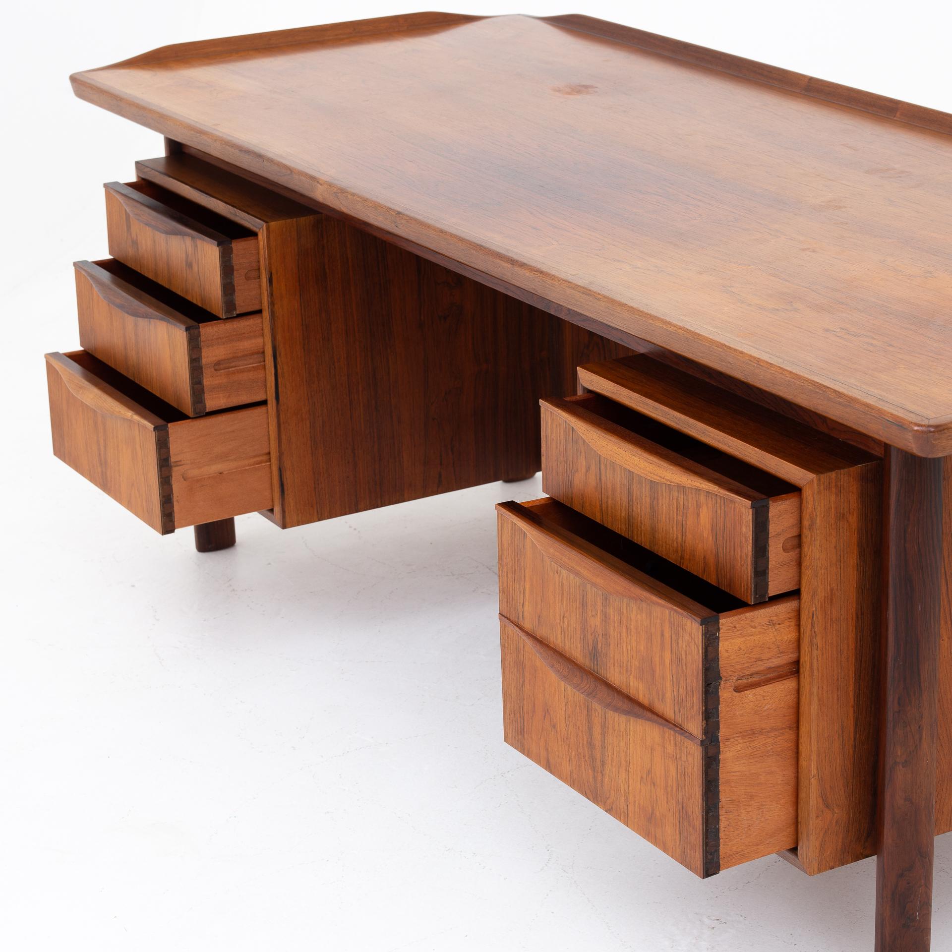 Danish Desk in Rosewood by Unknown Designer