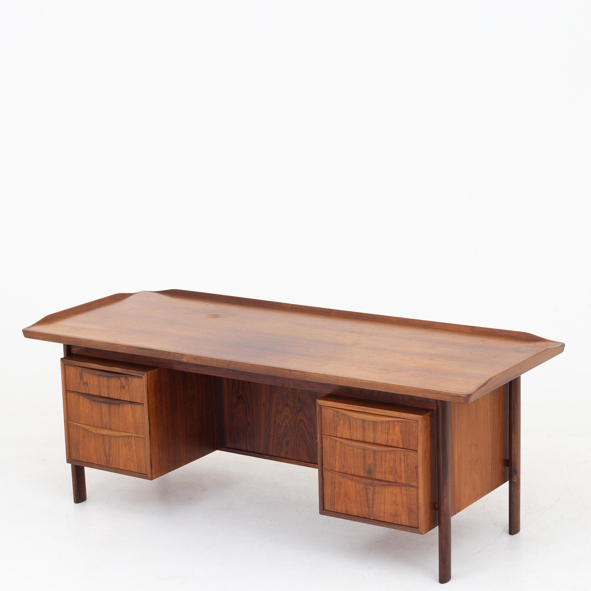 20th Century Desk in Rosewood by Unknown Designer