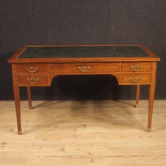 Desk in Satin Woods, Bois de Rose, Maple and Fruit Woods, 20th Century