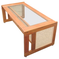 Used Desk in Solid Freijó and Straw, 70's