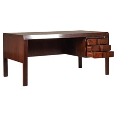 Desk in Solid Hardwood, by Jean Gillon, Brazilian Mid-Century Modern