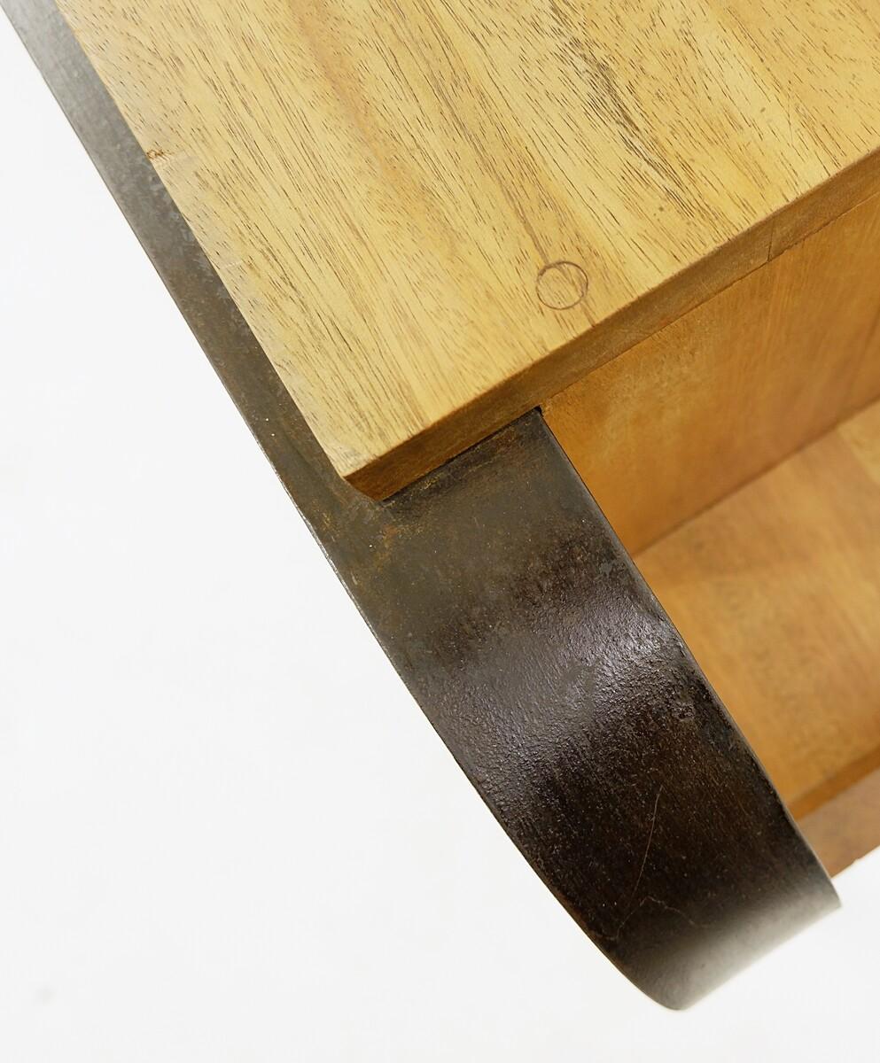 Desk in Solid Wood and Wrought Iron in the Style of Eugène Printz 4