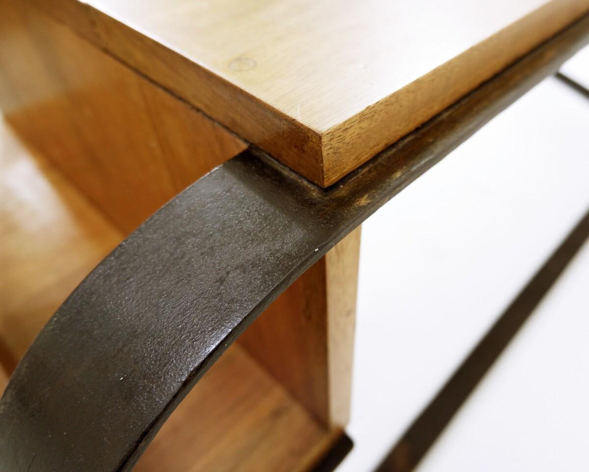 Desk in Solid Wood and Wrought Iron in the Style of Eugène Printz 5