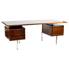 Desk in Teak and Chrome Metal, 1970s