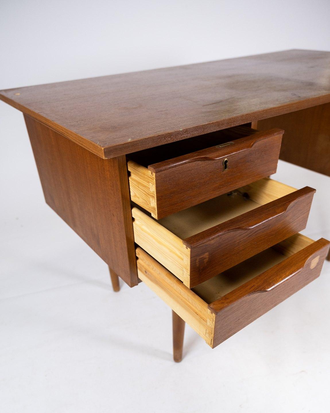 Mid-Century moderno Scrivania in tek, design danese degli anni '60 in vendita