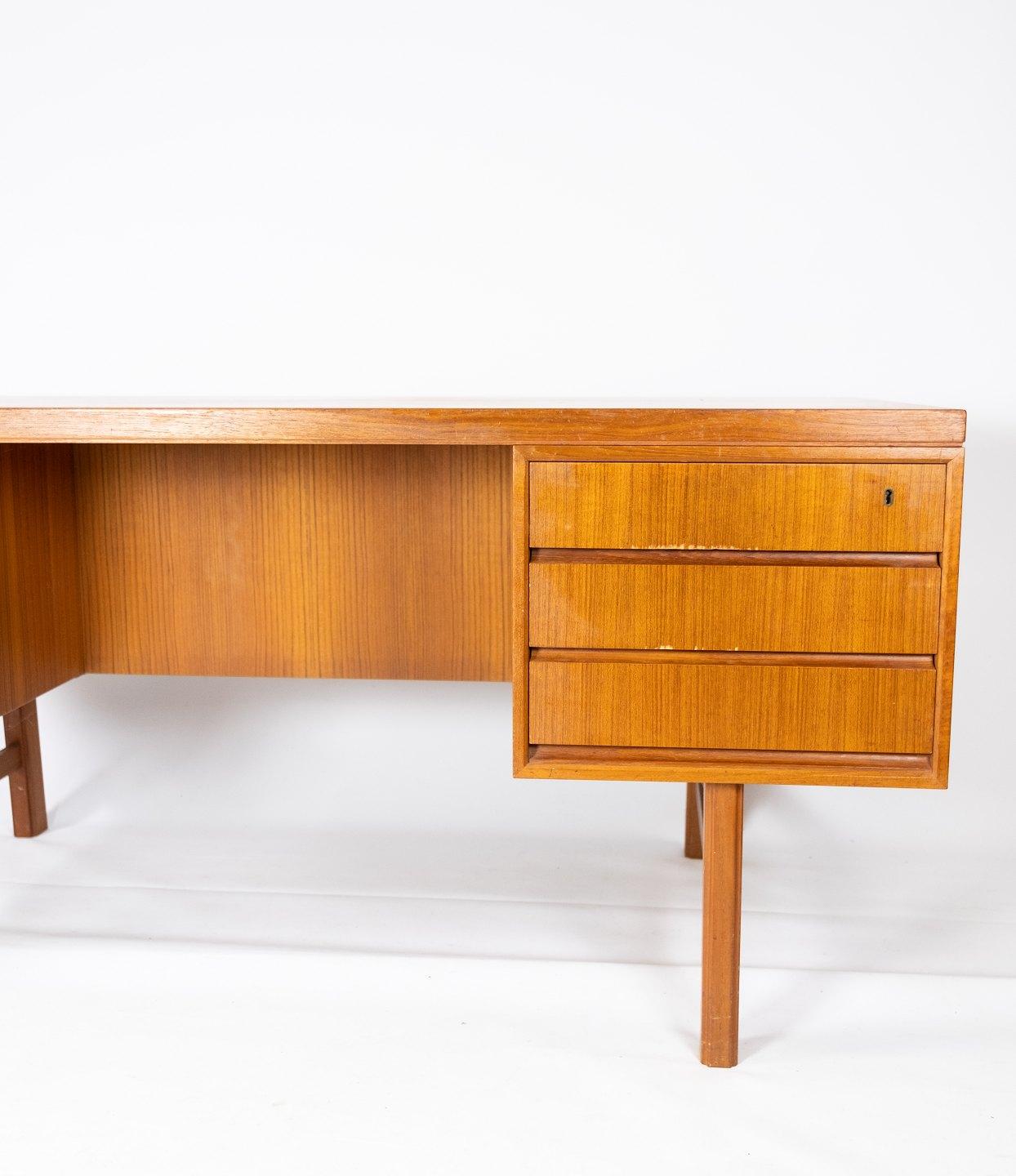 Danish Desk Made In Teak By Omann Junior From 1960s For Sale