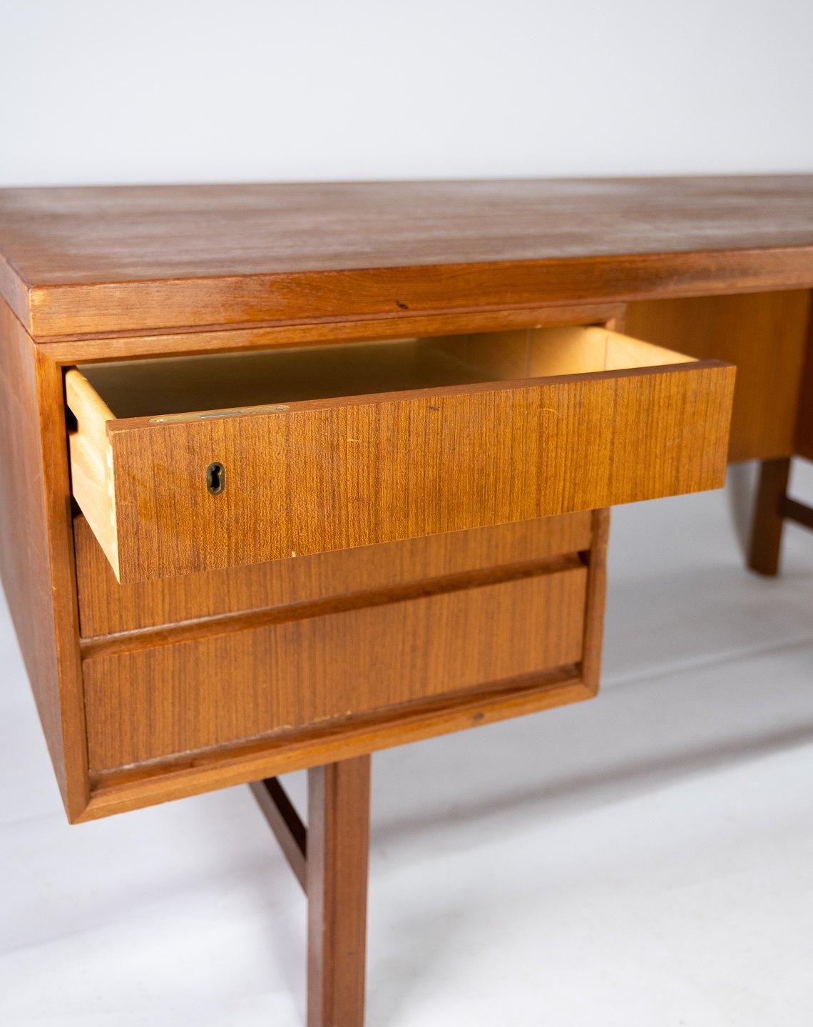 Mid-20th Century Desk Made In Teak By Omann Junior From 1960s For Sale