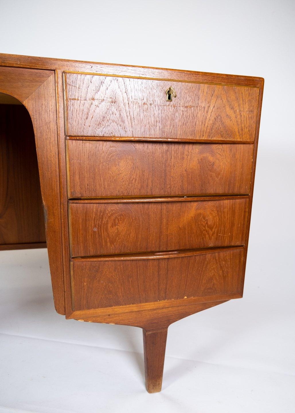 Desk Made In Teak, Danish Design From 1960s For Sale 3