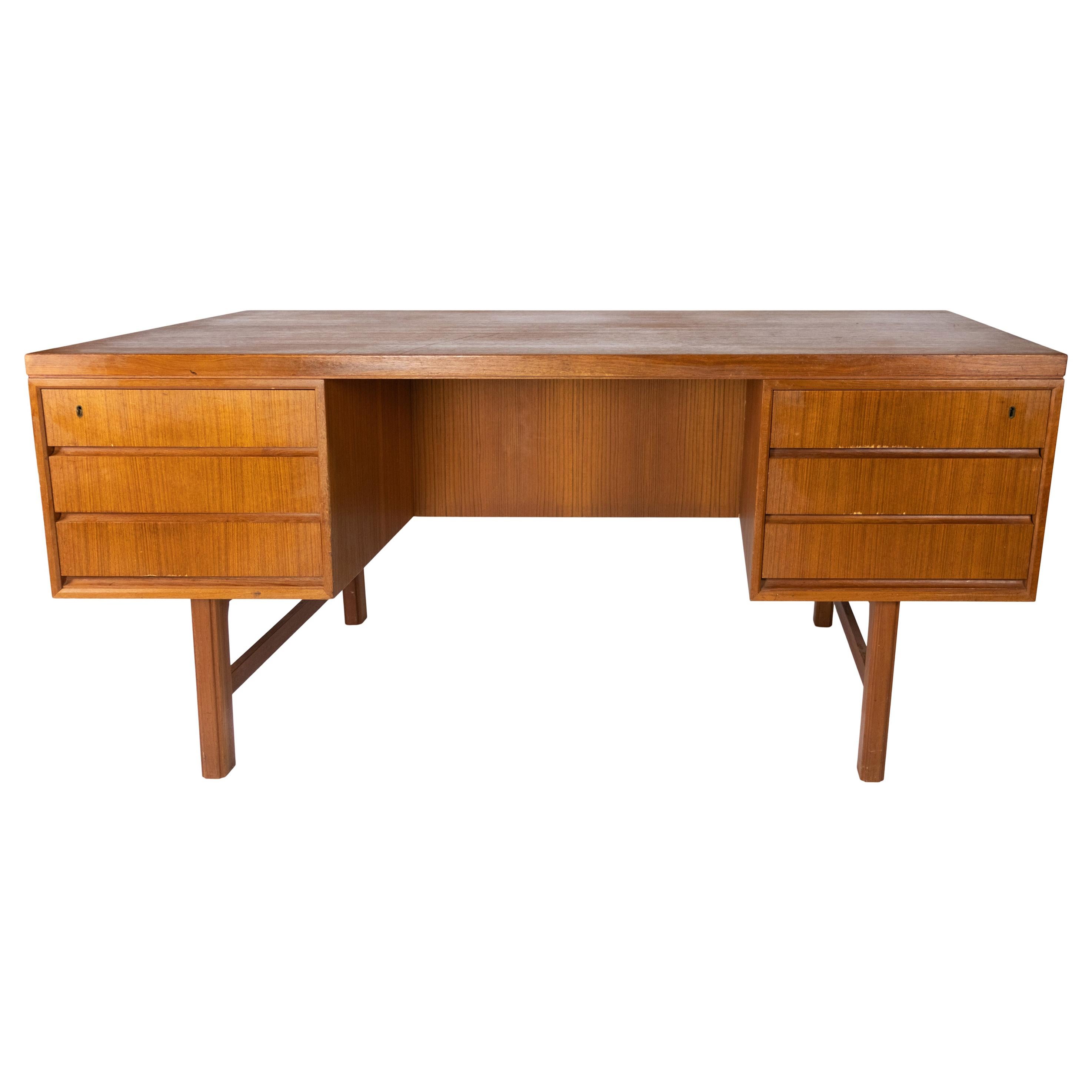 Desk Made In Teak By Omann Junior From 1960s For Sale
