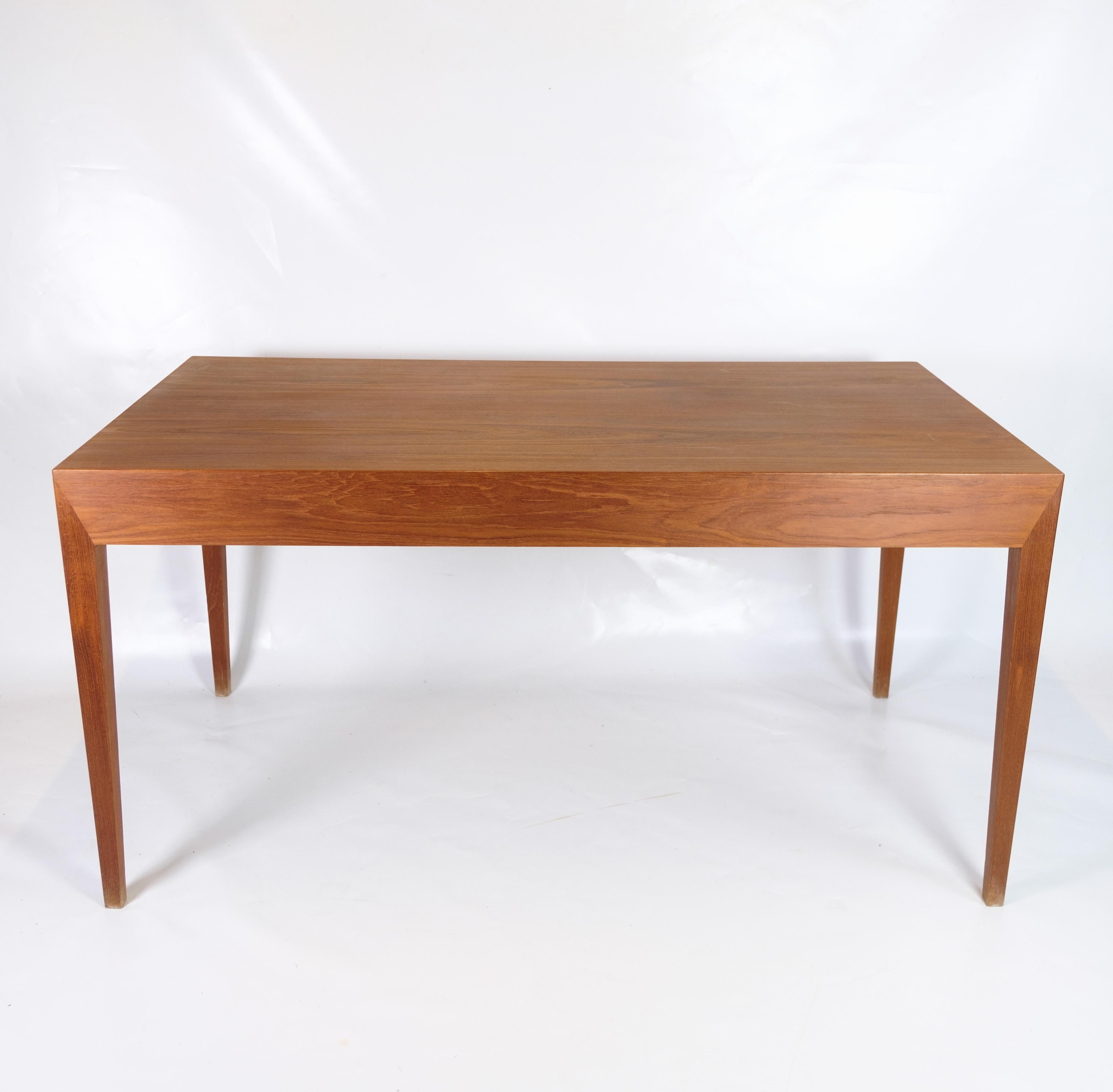 Desk in Teak Wood By Severin Hansen made by Haslev Furniture Factory from 1960s For Sale 6