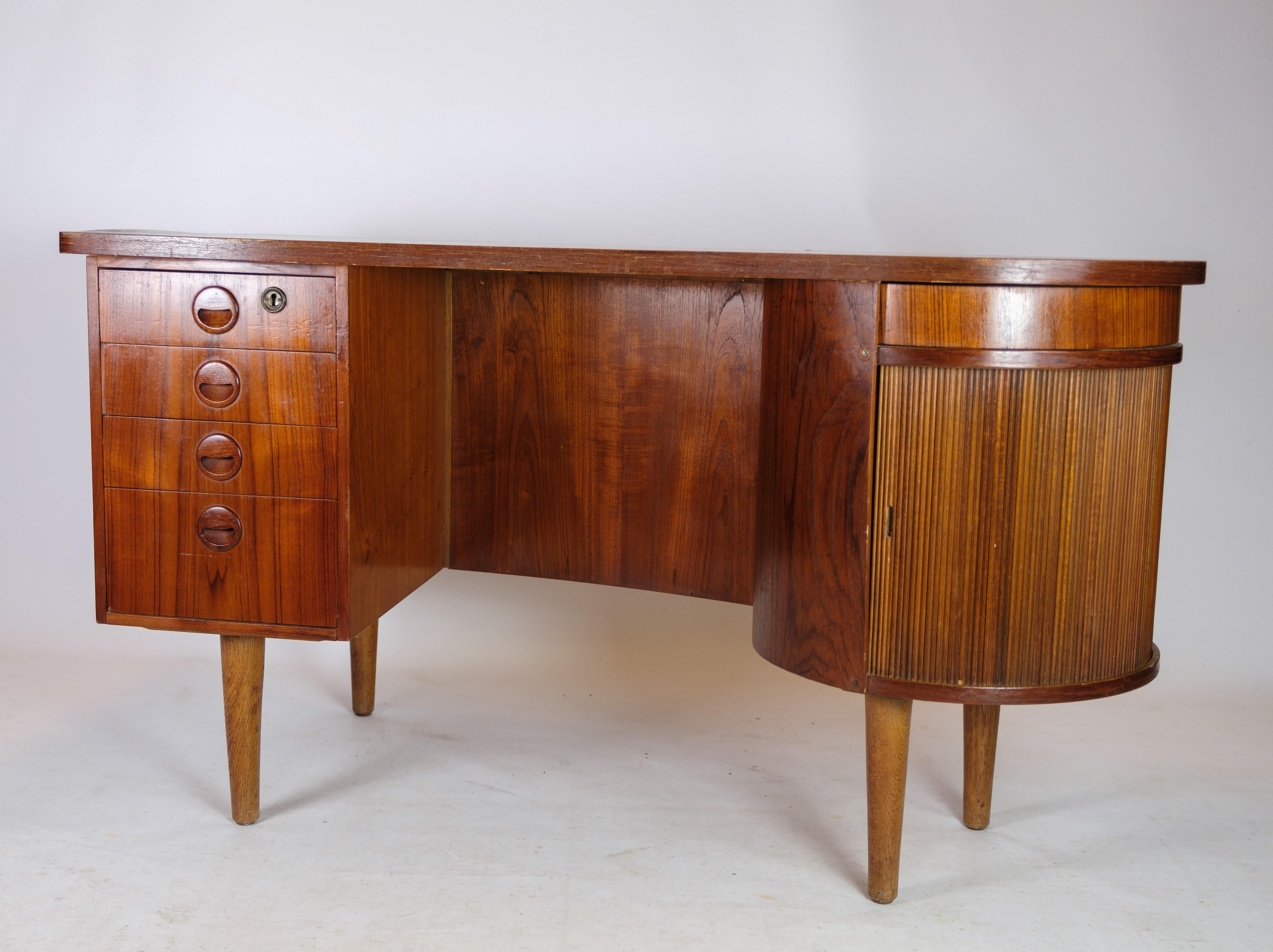 Schreibtisch aus Teakholz Modell 54 von Kai Kristiansen und Feldballes, Möbel aus dem Jahr 1954 im Angebot 6