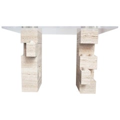 Desk in Travertine Marble