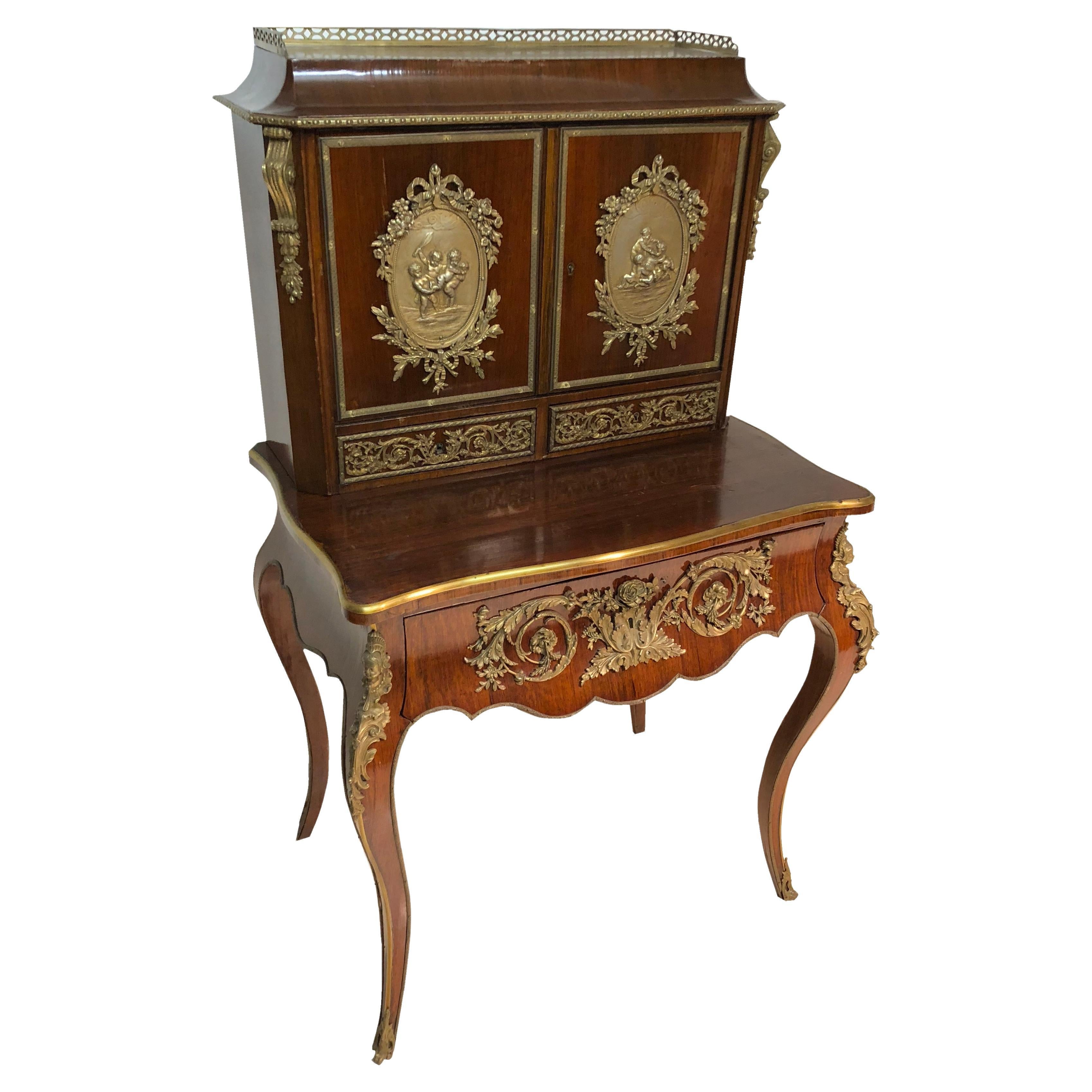 Desk in Wood, 1900, Made in France