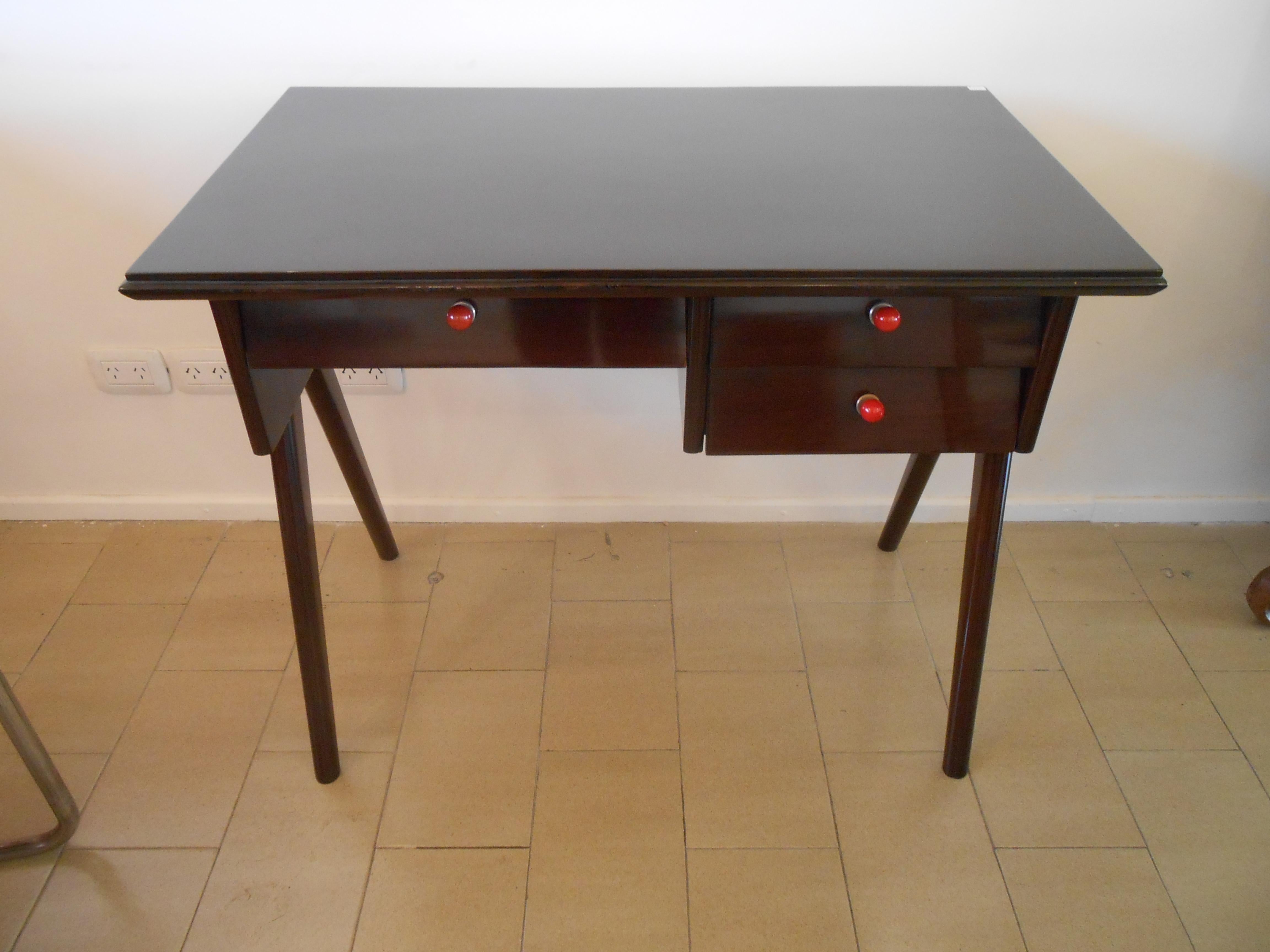 Mid-Century Modern Desk in Wood, 1940, Made in France For Sale