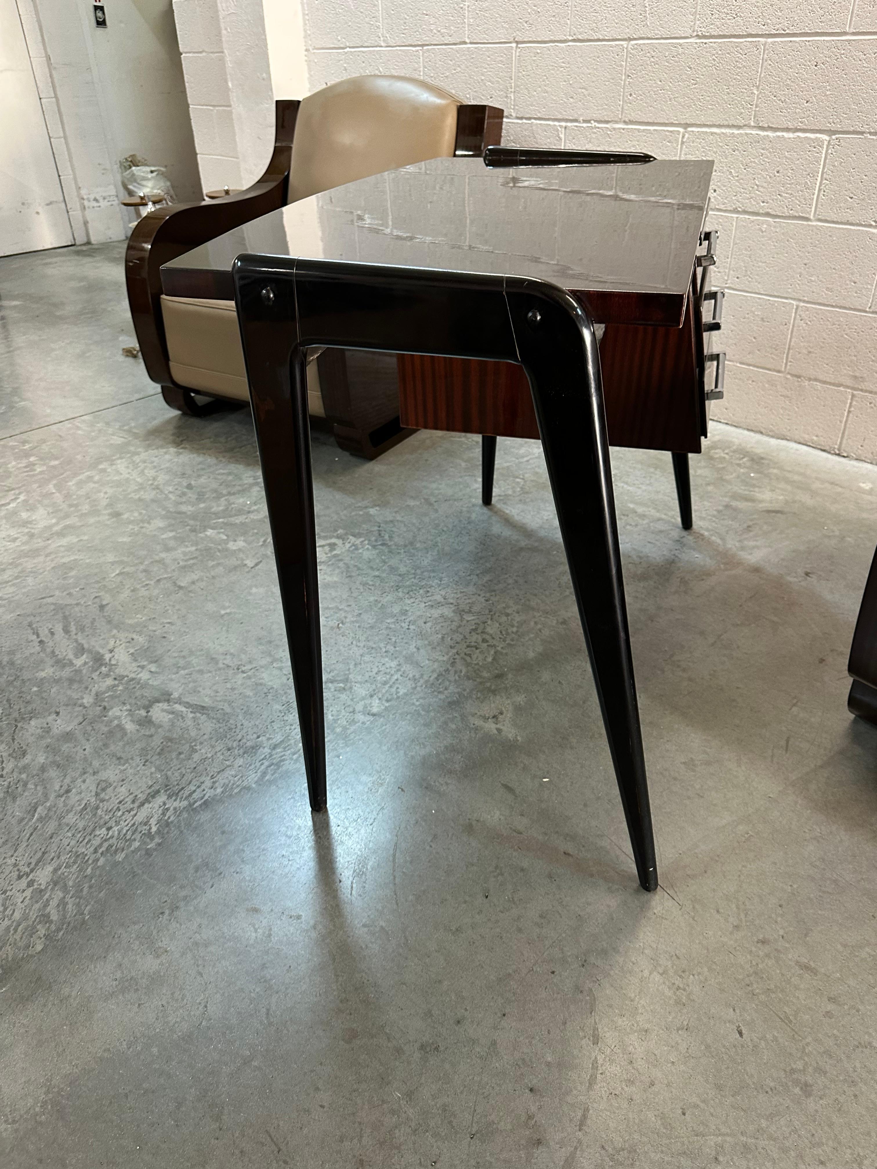 Desk in Wood and chrome, France, 1940 For Sale 2