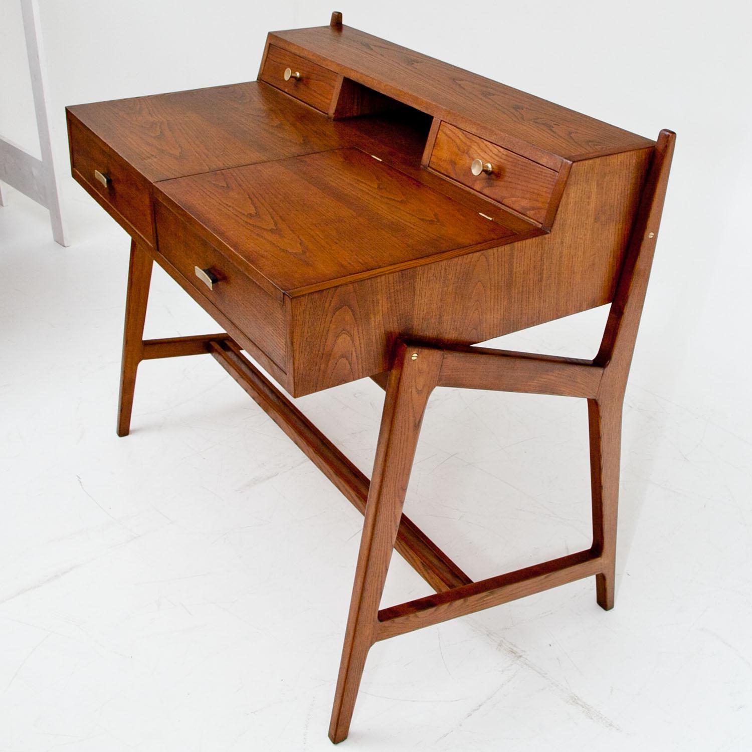 Wood Desk, Italy, Mid-20th Century