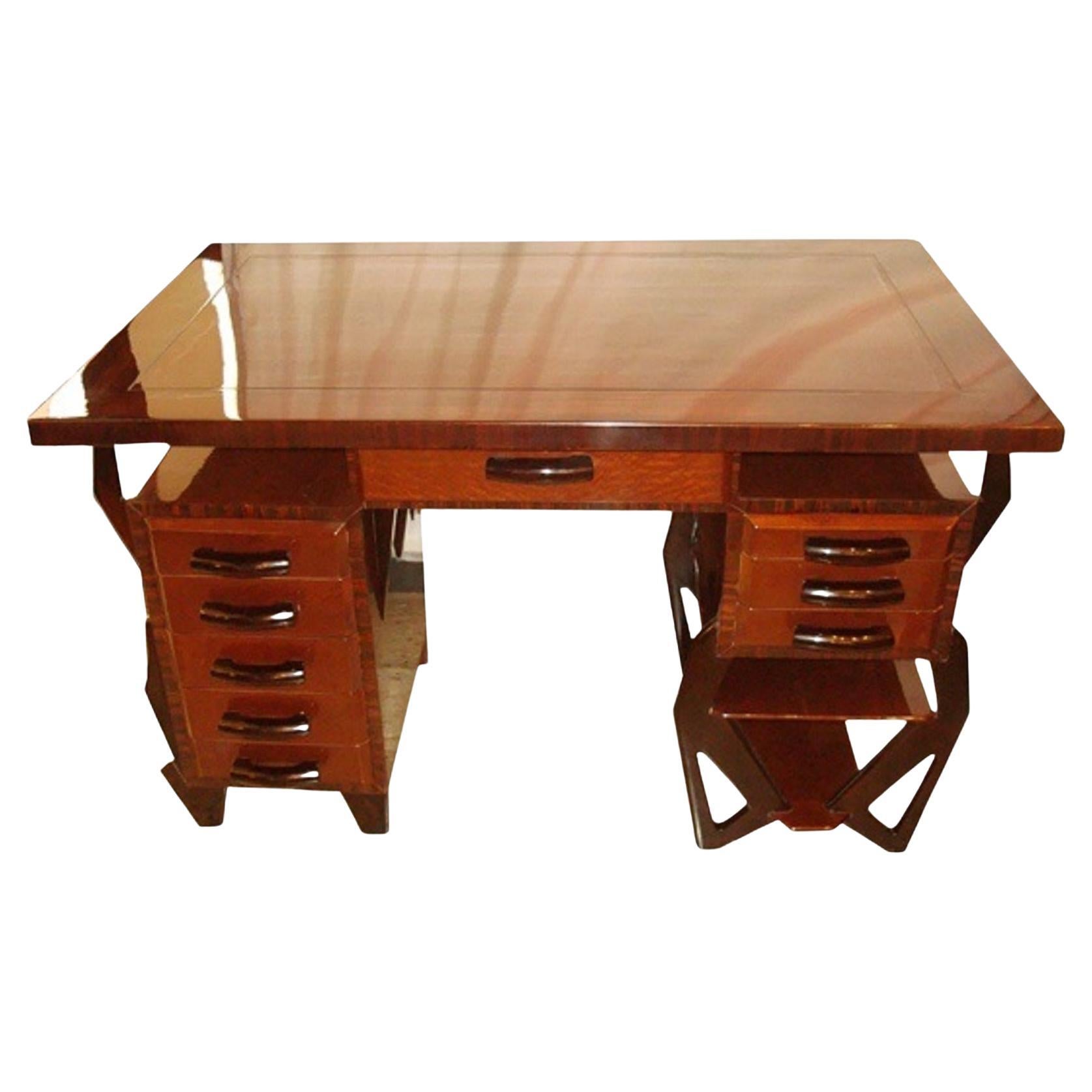 Desk Jugendstil, Art Nouveau, Liberty , 1900, France, Wood  For Sale