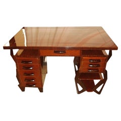 Used Desk Jugendstil, Art Nouveau, Liberty , 1900, France, Wood 