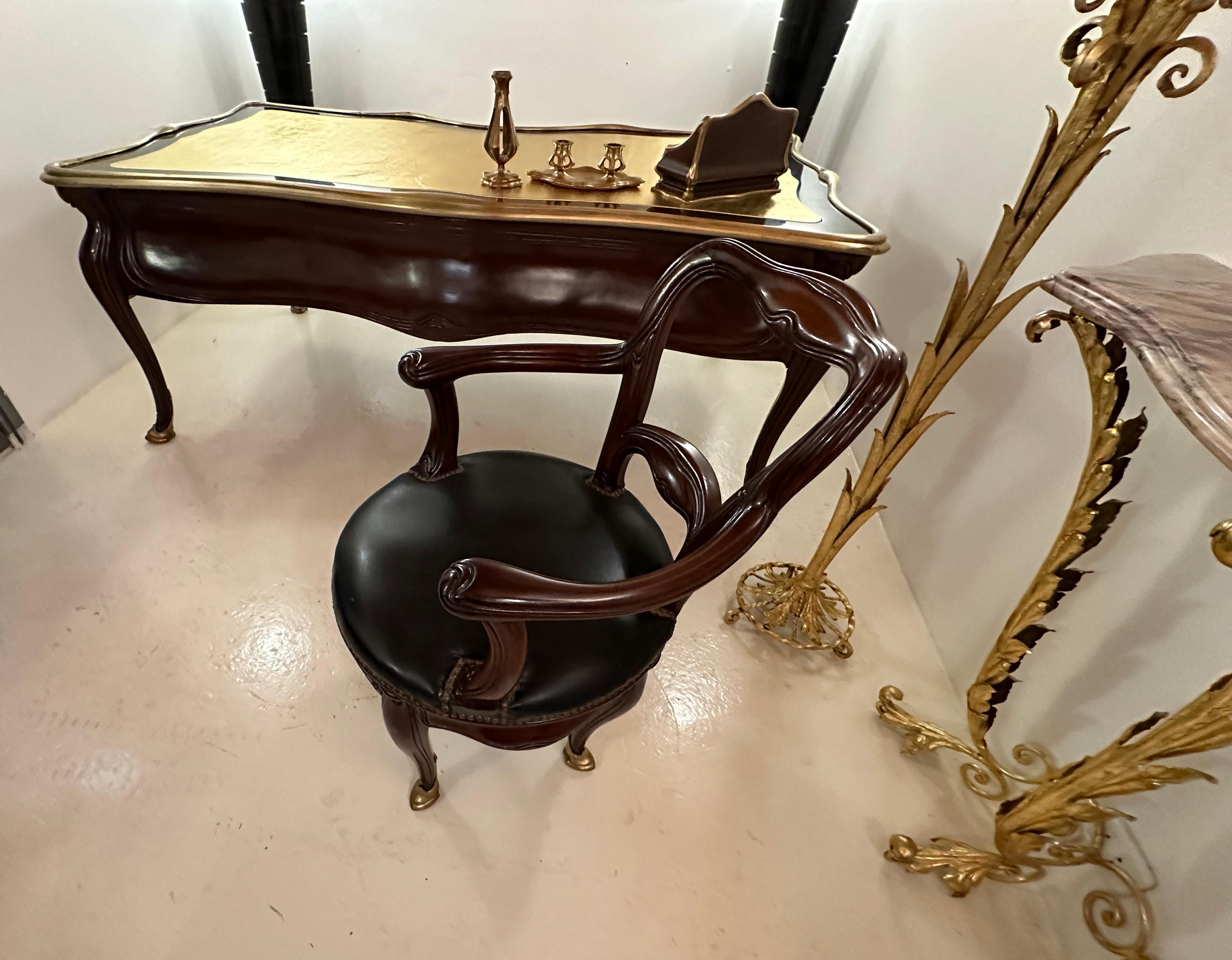 Schreibtisch Jugendstil, Liberty , Schild: G. Keller Orfevre, 22 rue Joubert im Angebot 7