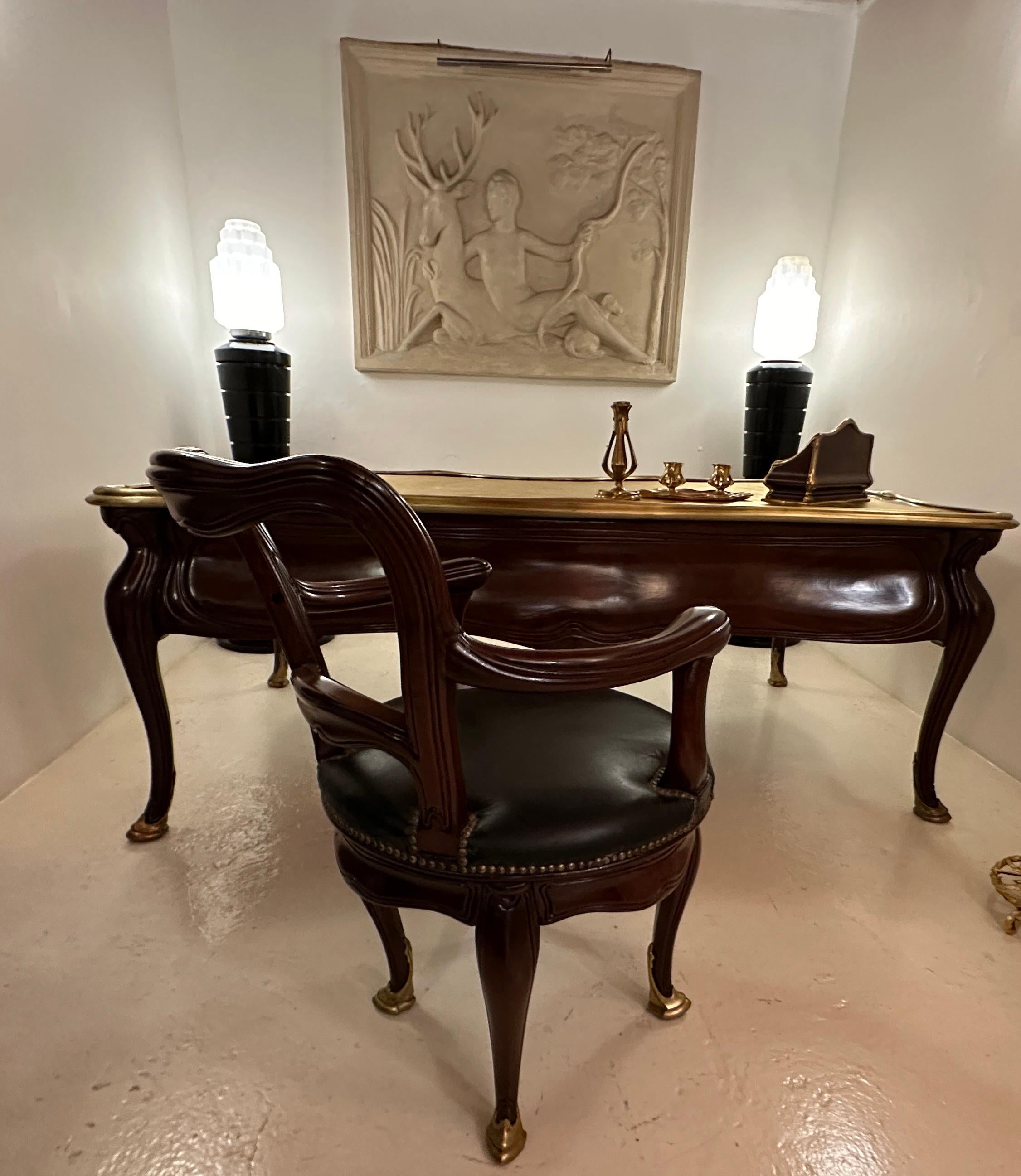 Schreibtisch Jugendstil, Liberty , Schild: G. Keller Orfevre, 22 rue Joubert im Angebot 8