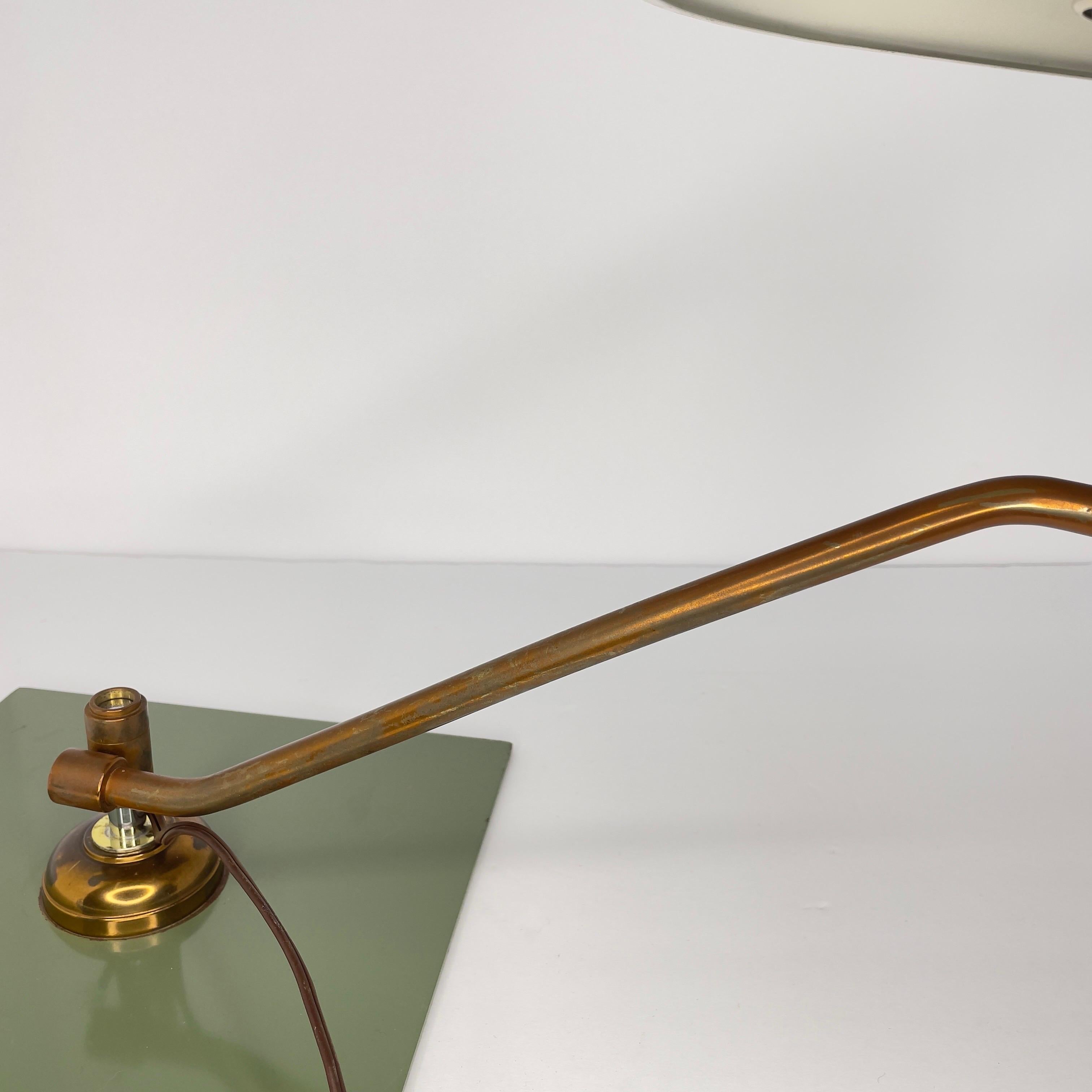 Desk Lamp attributed to M.G. Wheeler's Sight Light Saucer Lamp For Sale 6