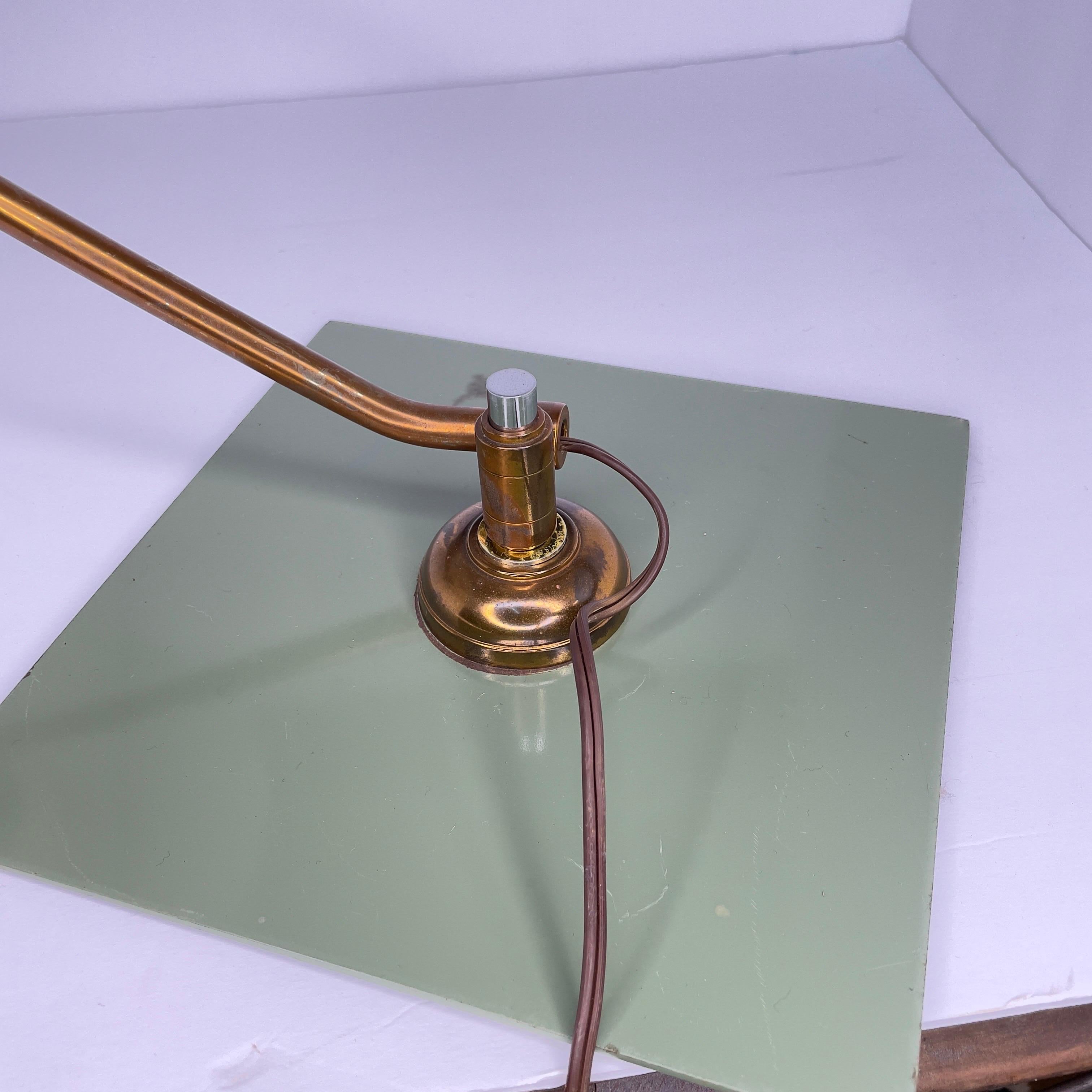 Desk Lamp attributed to M.G. Wheeler's Sight Light Saucer Lamp For Sale 2