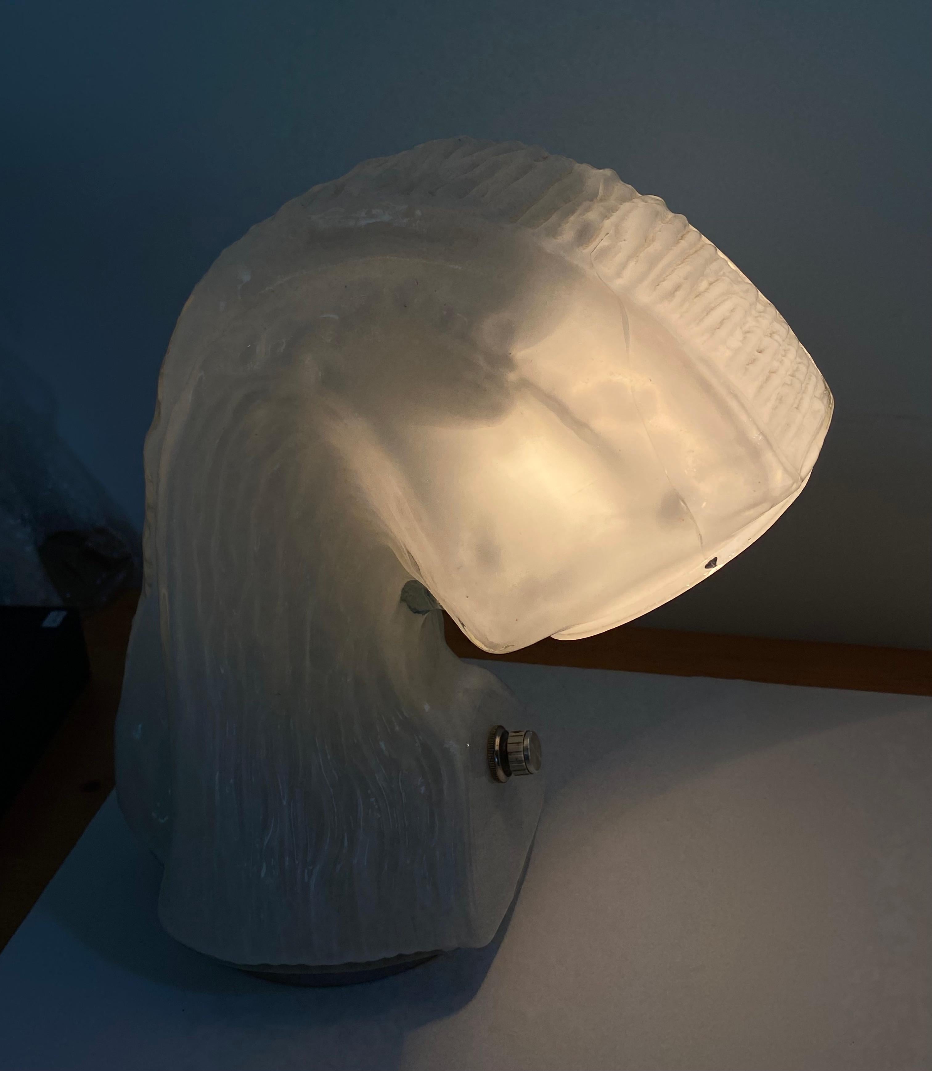 Desk Lamp by Carlo Nason for Mazzega Large Murano Glass For Sale 1