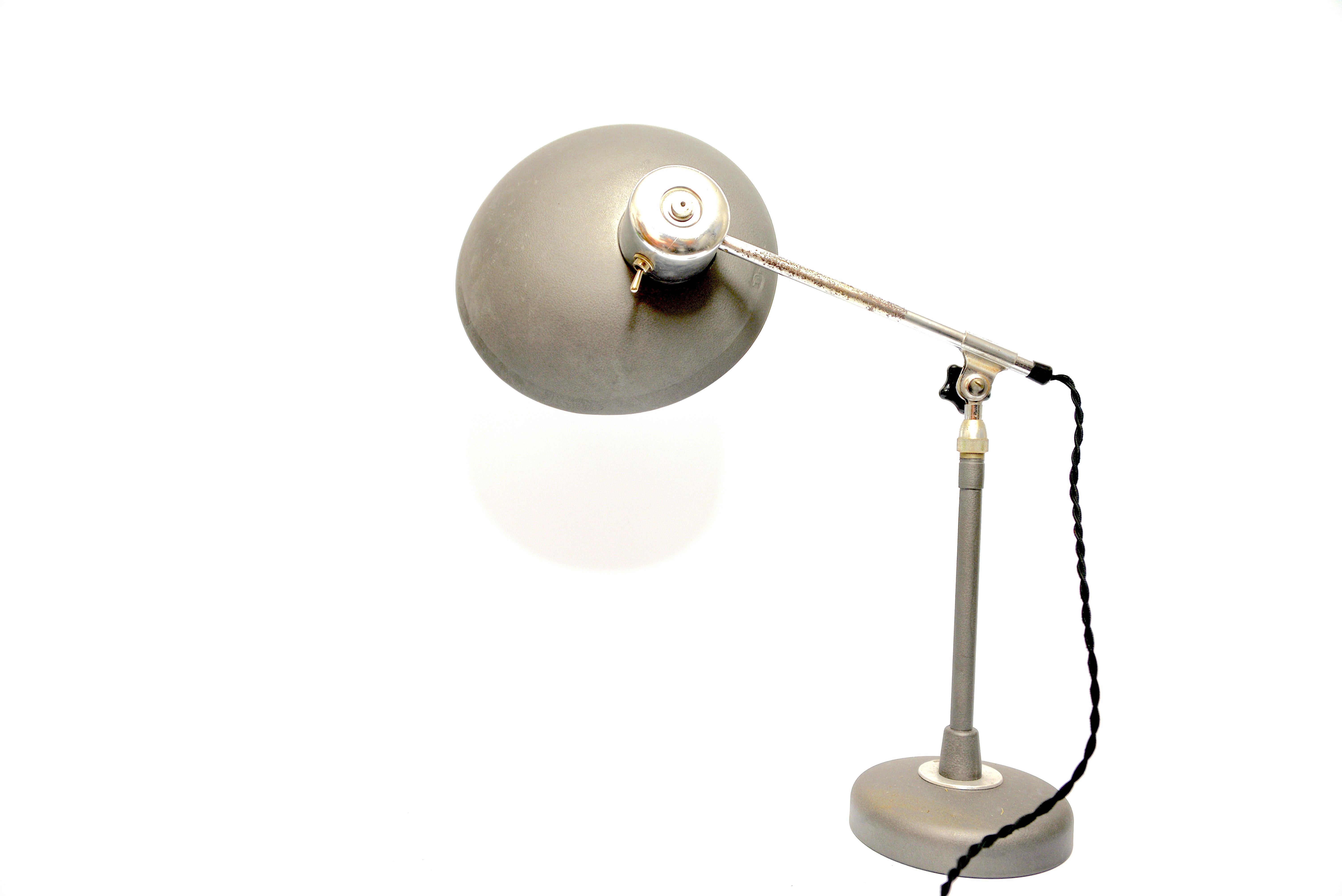 Industrial Desk Lamp by Ferdinand Solère For Sale