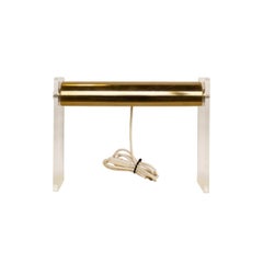 Lámpara de escritorio de Laurel en latón y lucita