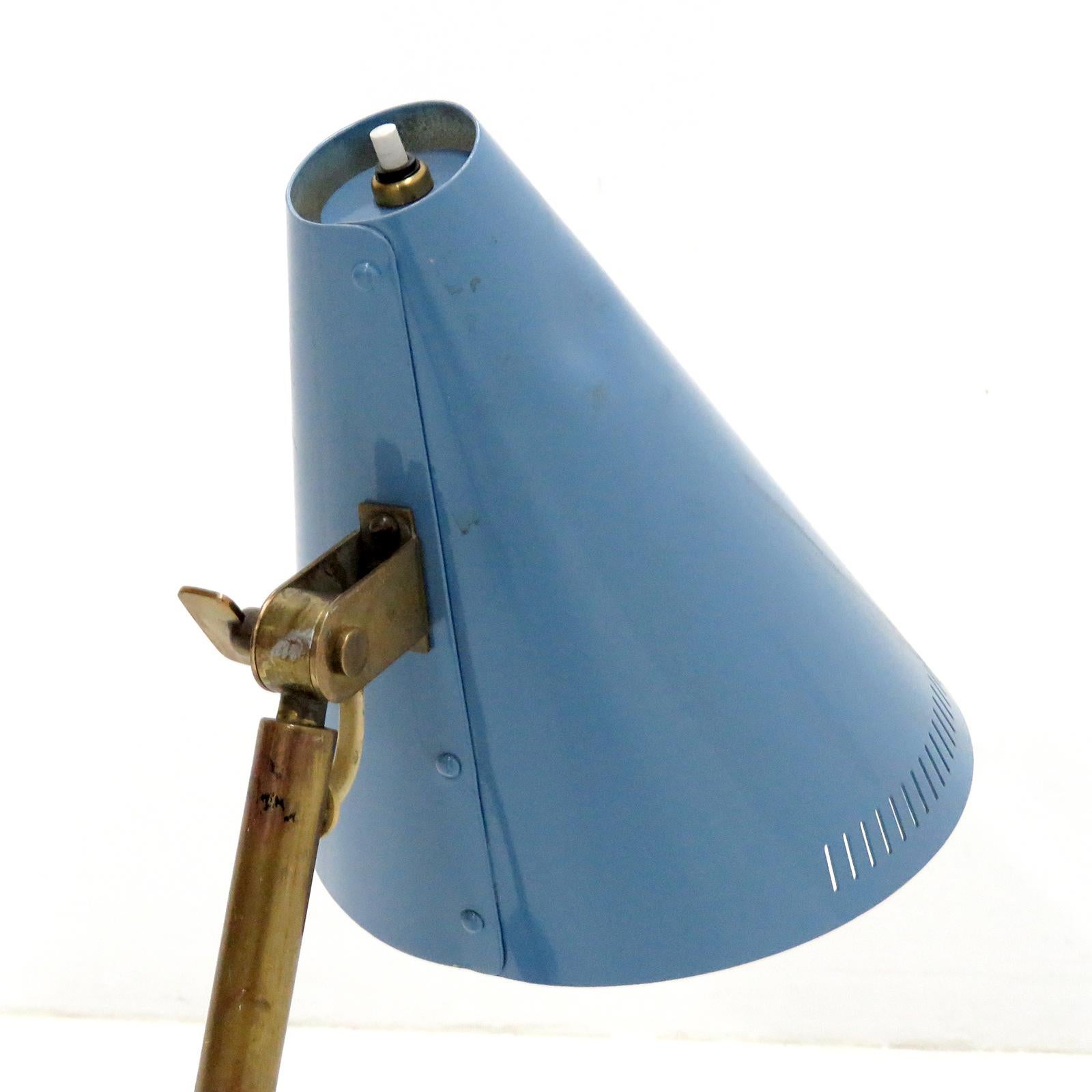 Metal Desk Lamp by Paavo Tynell for Taito, 1950 For Sale